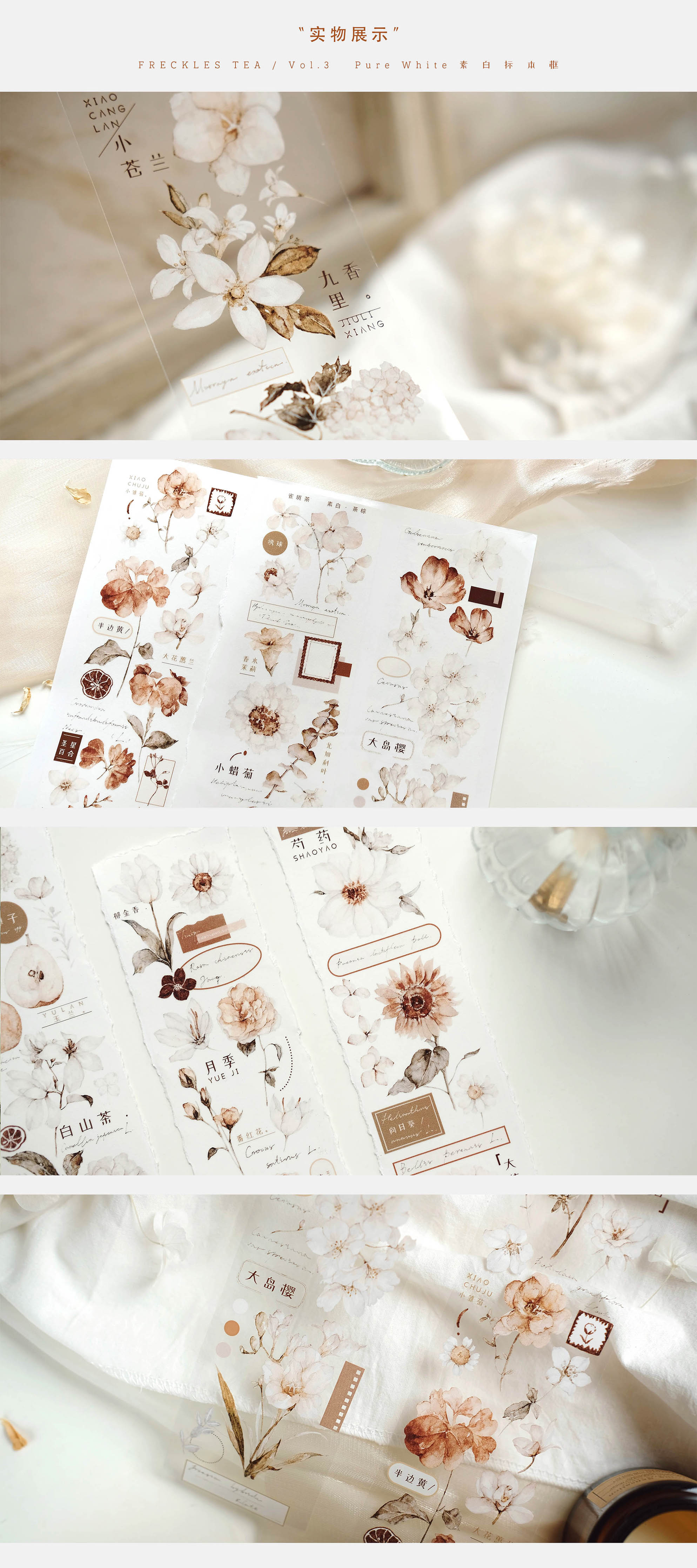 Freckles Tea VOL. 3: Plain White Tea Brown Masking Tape