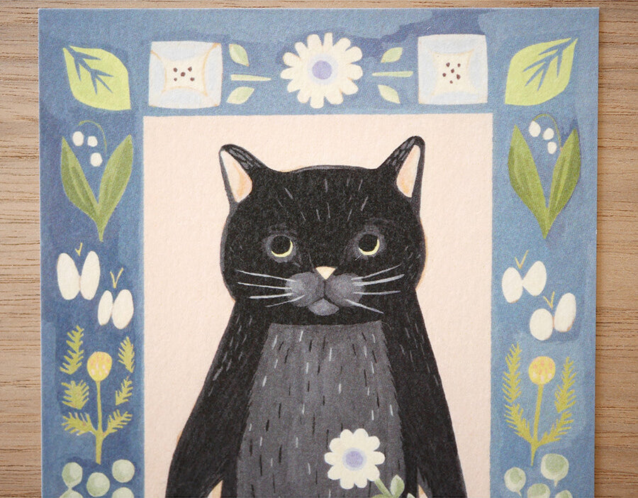 4Legs Postcard: Black Cat