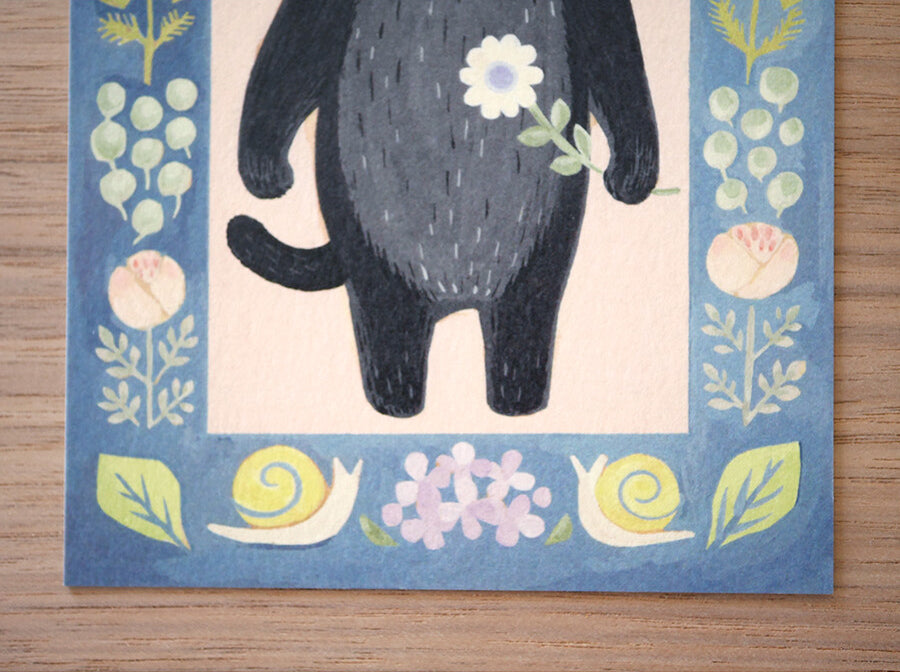4Legs Postcard: Black Cat