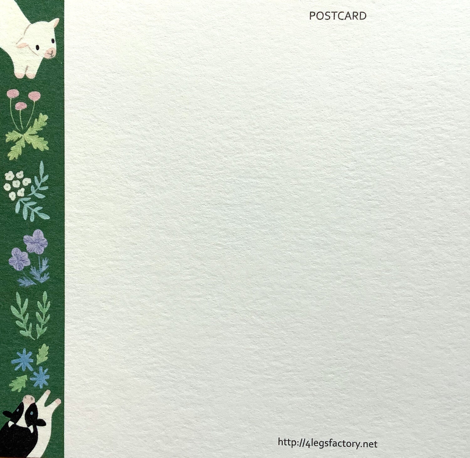 4Legs Postcard: Black Cat and Milk