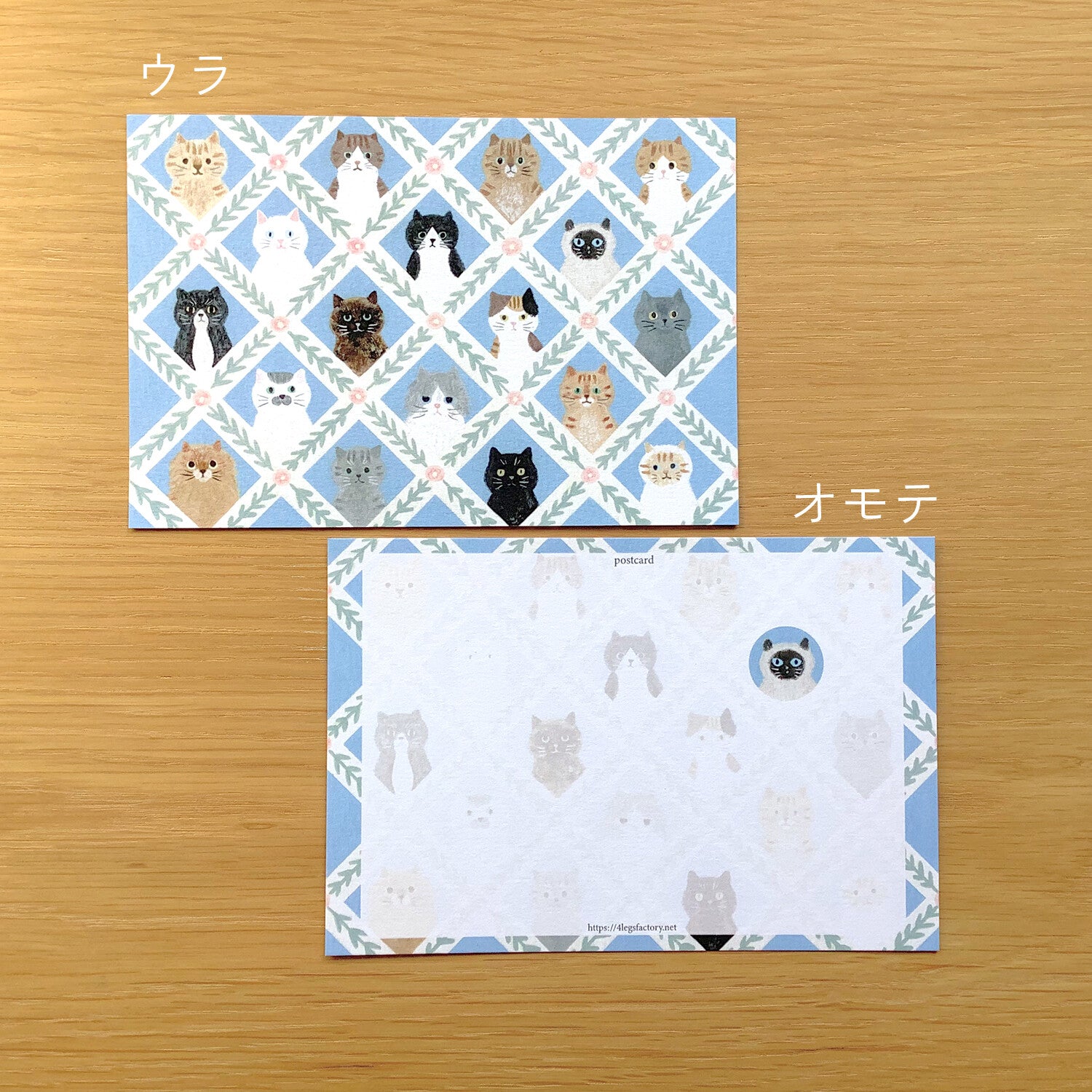 4Legs Postcard: Cat Faces