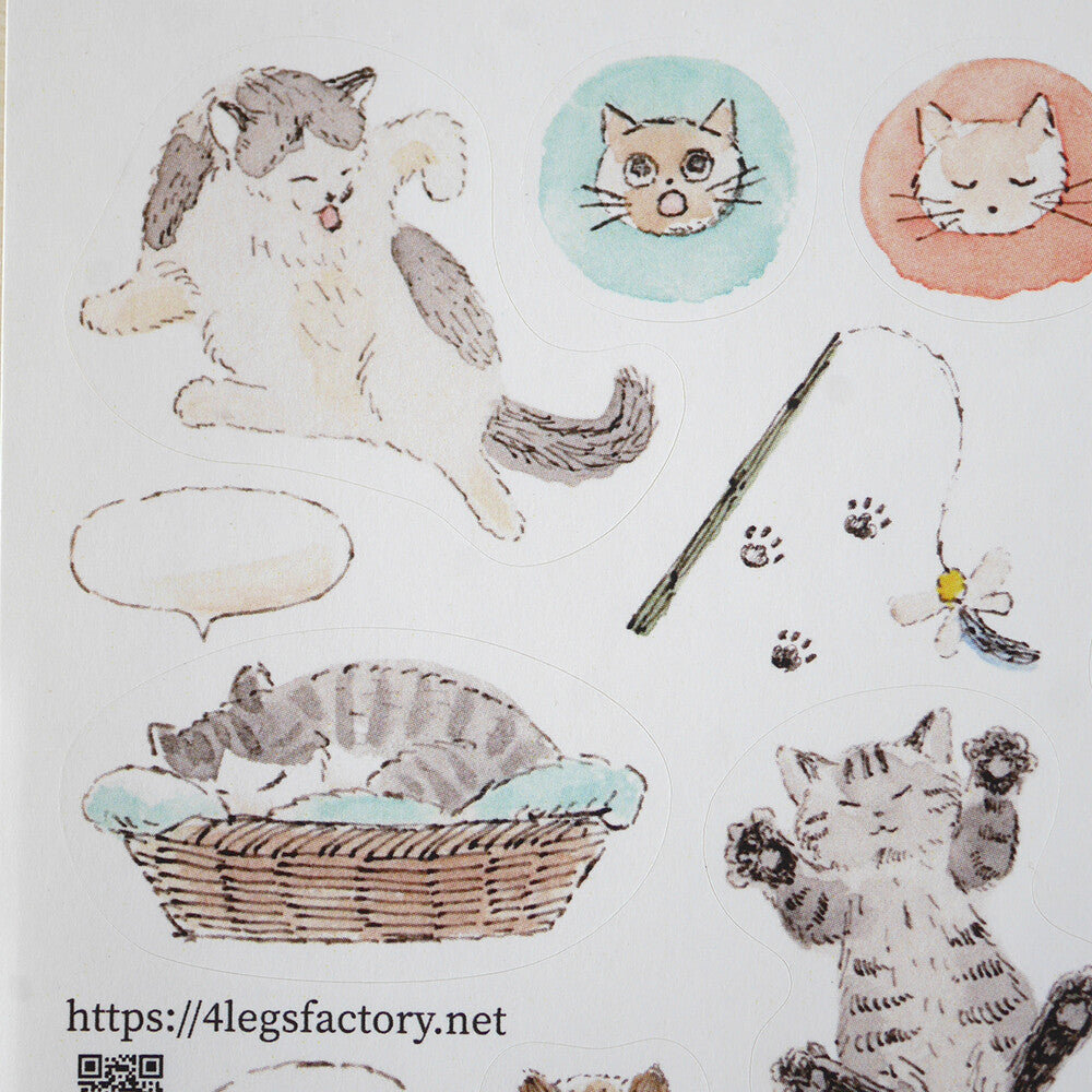 4Legs Sticker Sheet: Cats