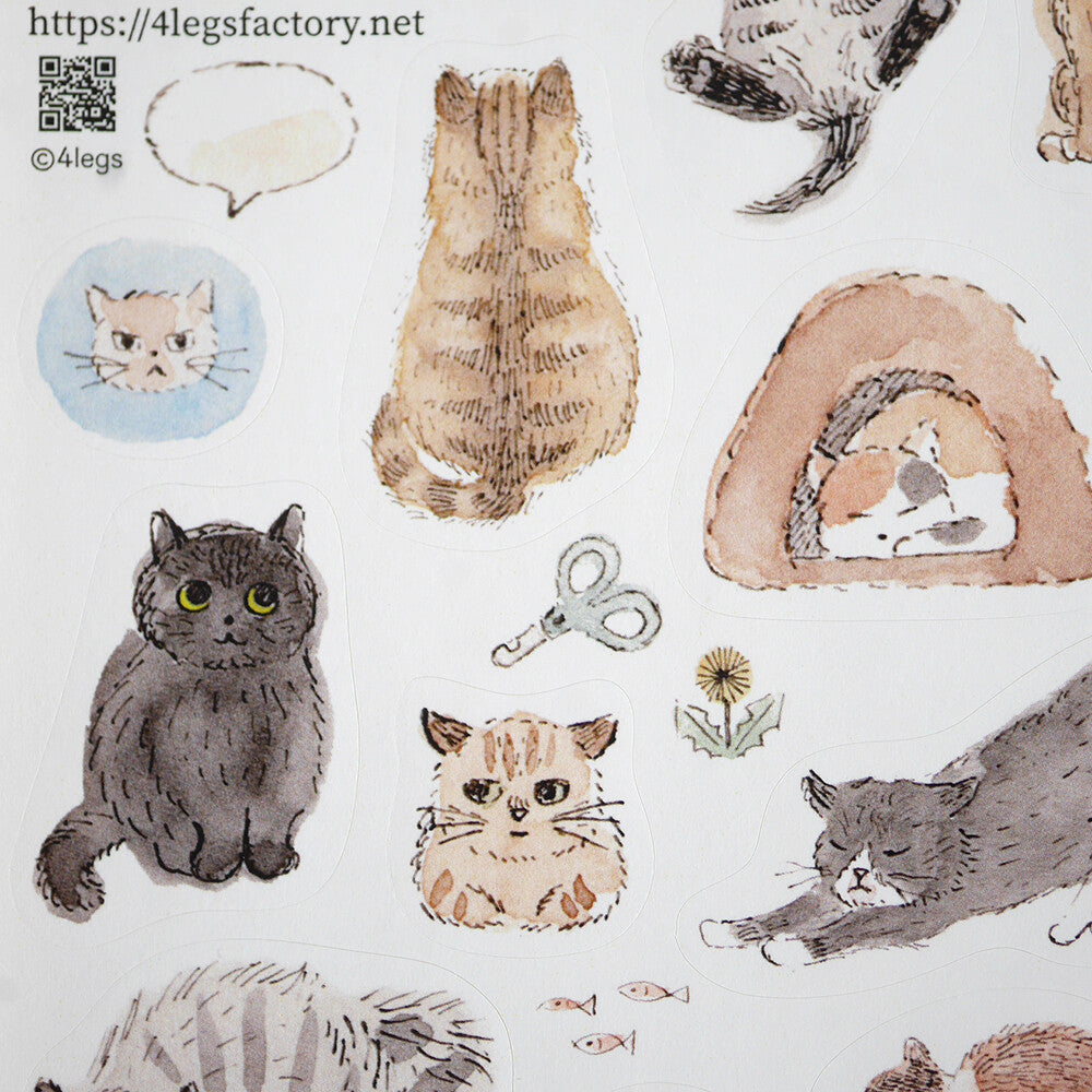 4Legs Sticker Sheet: Cats