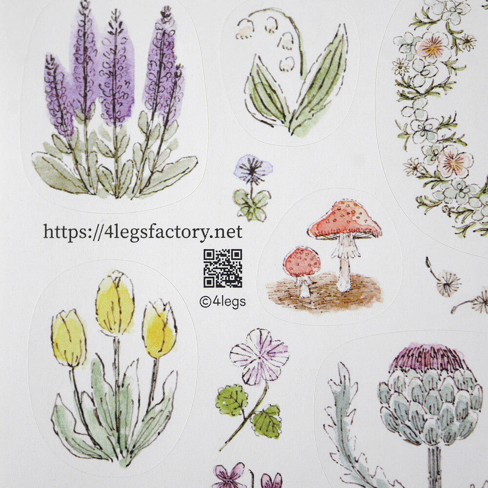 4Legs Sticker Sheet: Flowers