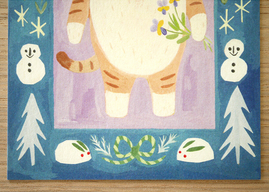 4Legs Postcard: Orange Cat with White Socks