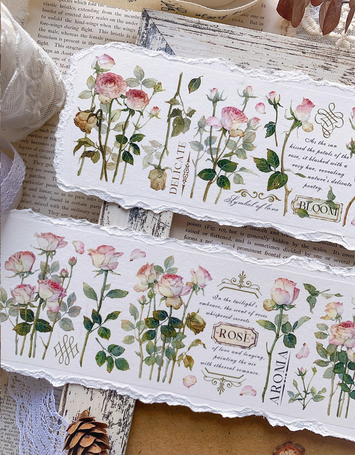 BCJ Masking Tape: Rose Garden