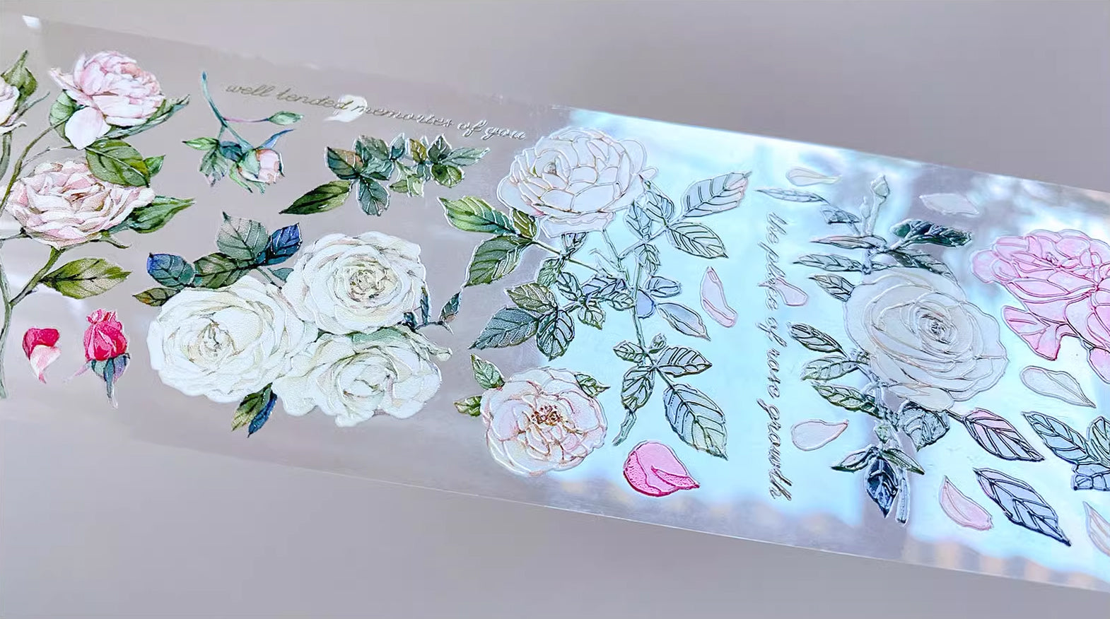 BCJ Masking Tape: White Roses