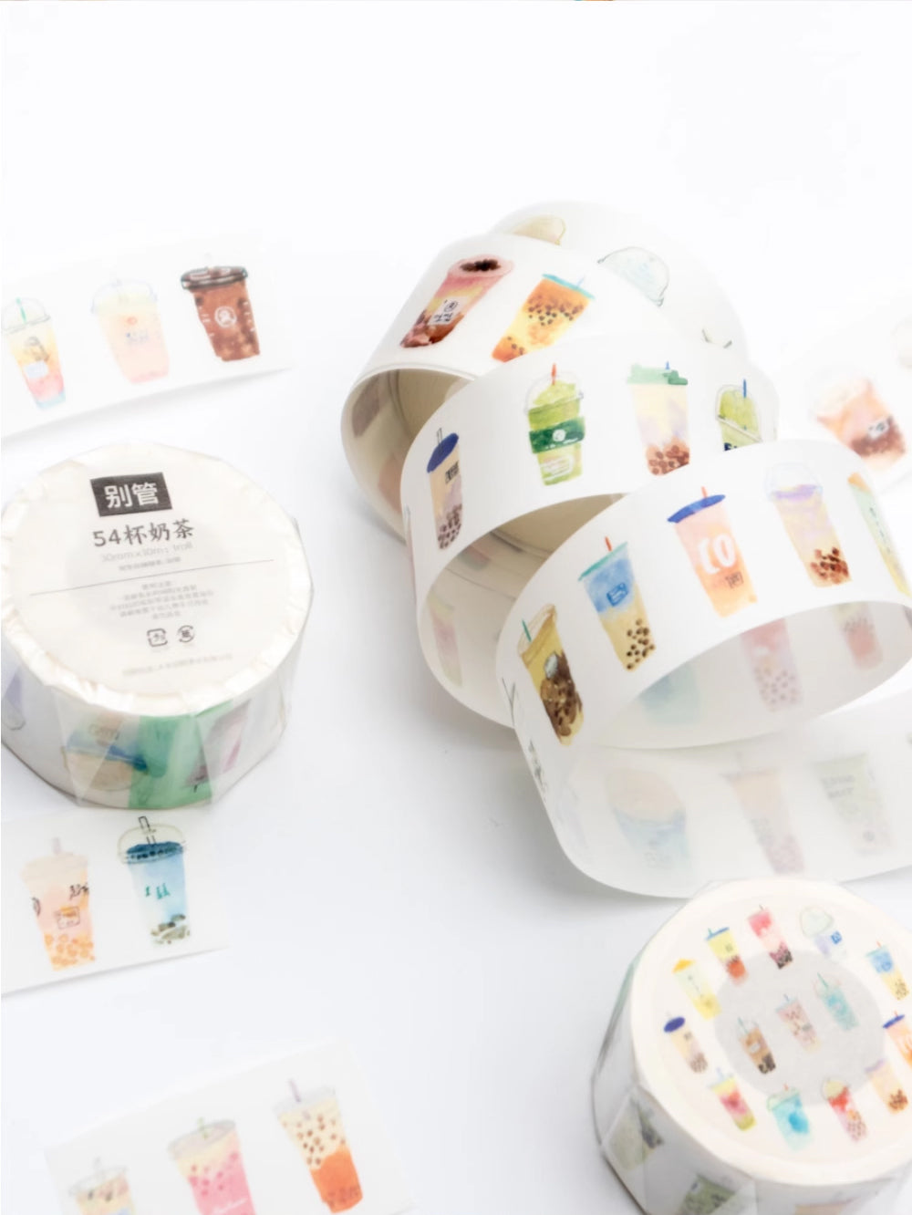 Bieguan Washi Tape: 54 Cups of Milk Tea