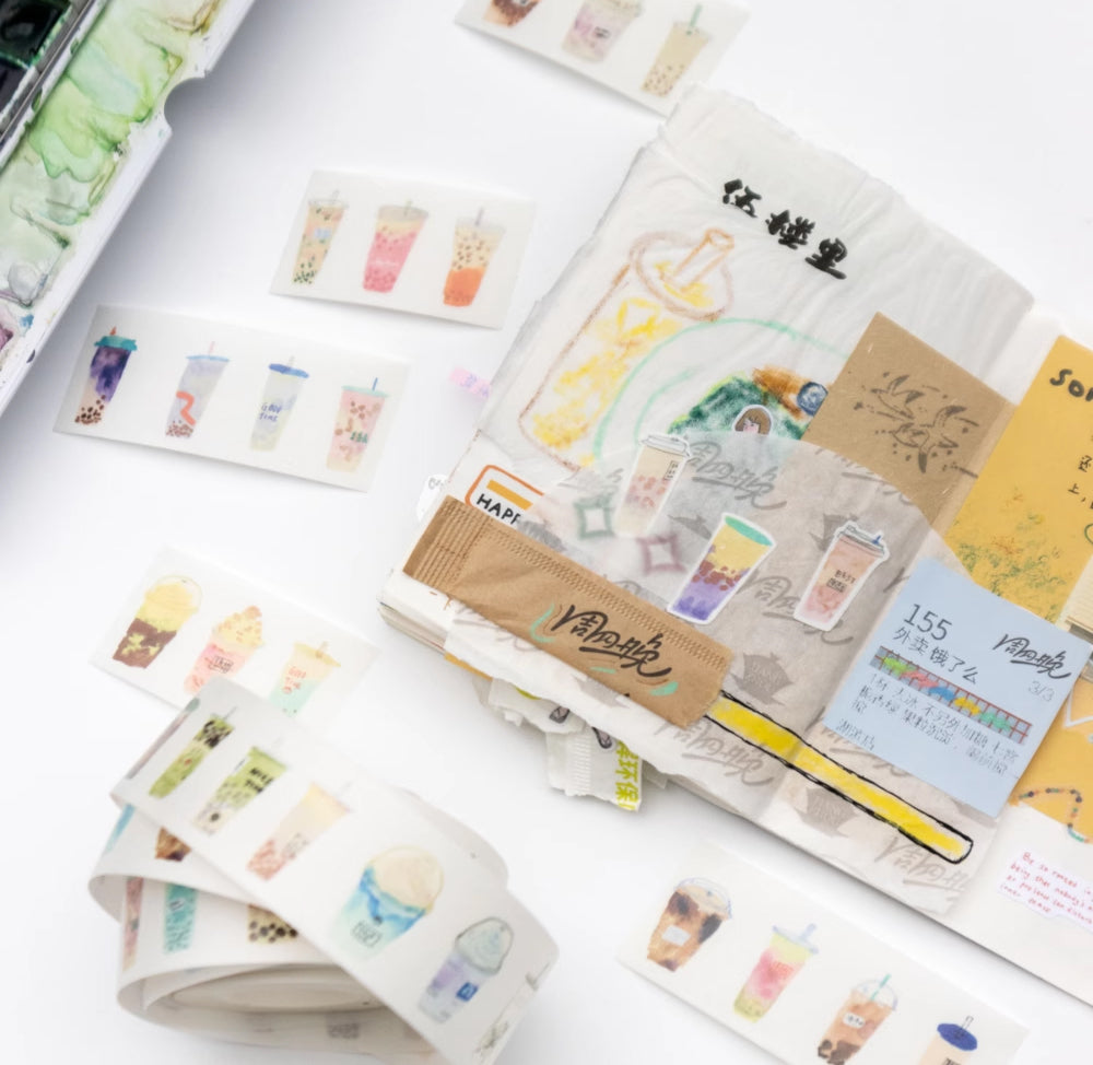 Bieguan Washi Tape: 54 Cups of Milk Tea