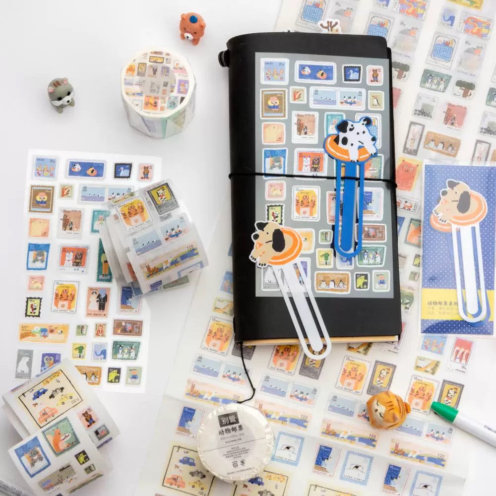 Bieguan Washi Tape: Animal Stamps