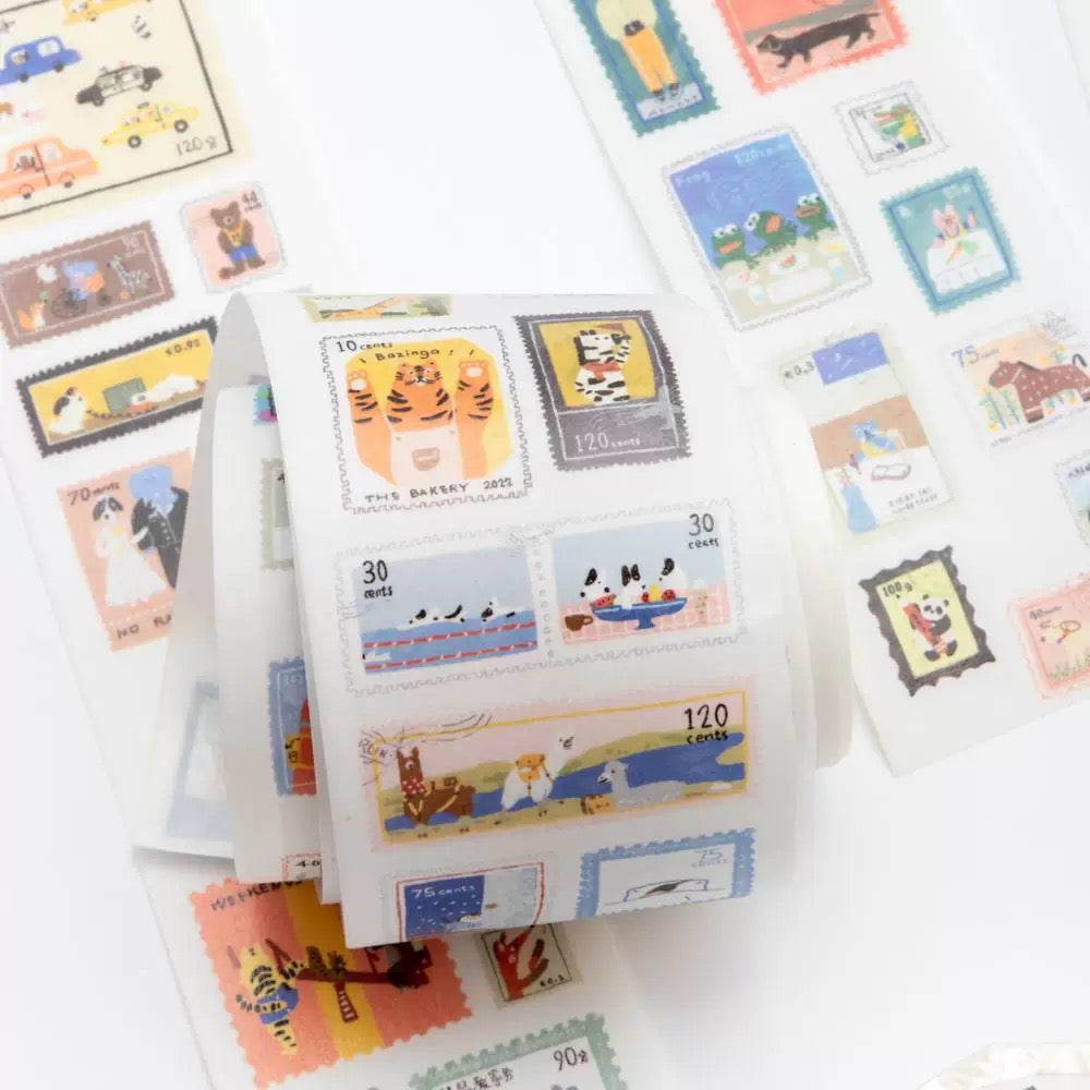 Bieguan Washi Tape: Animal Stamps