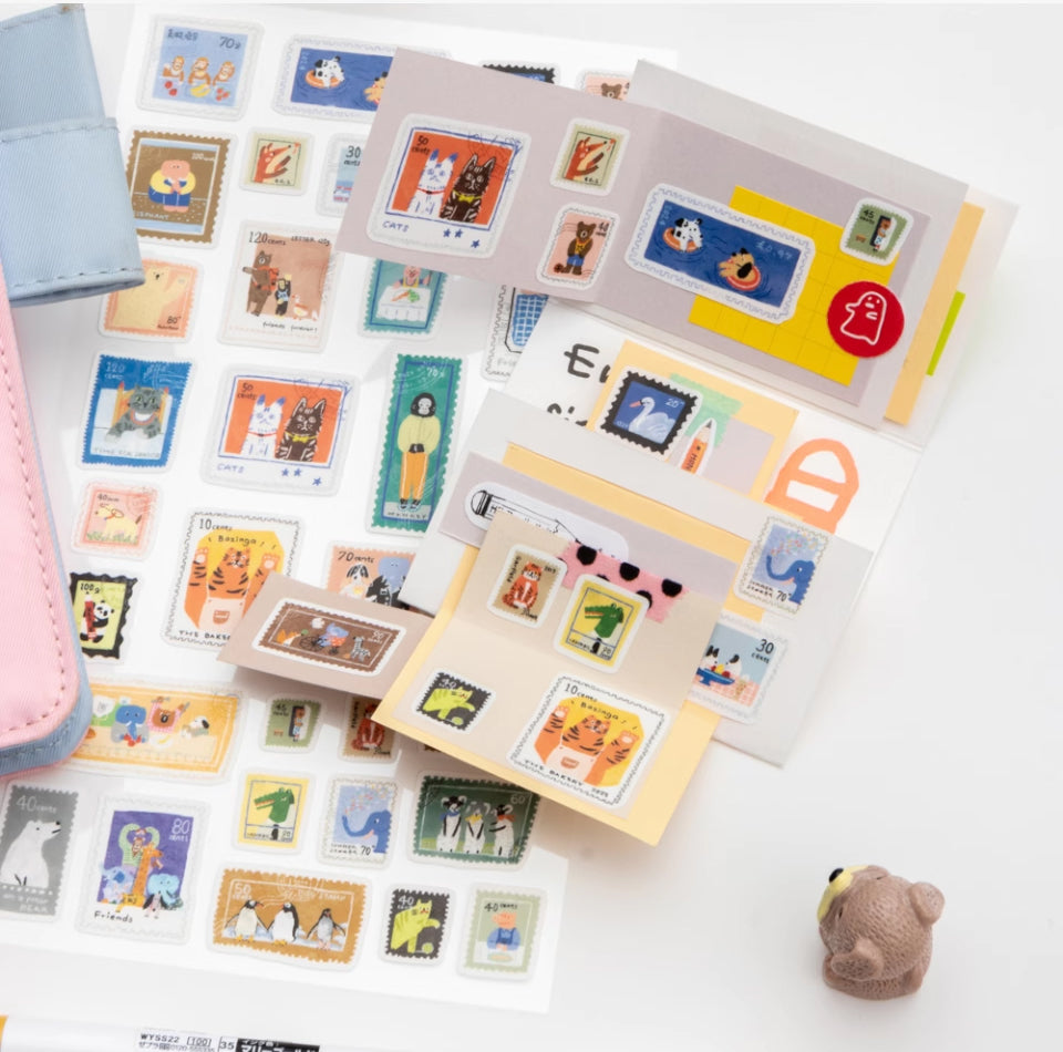 Bieguan Washi Tape: Animal Stamps