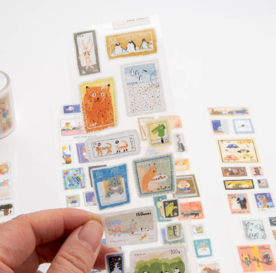 Bieguan Washi Tape: Animal Stamps