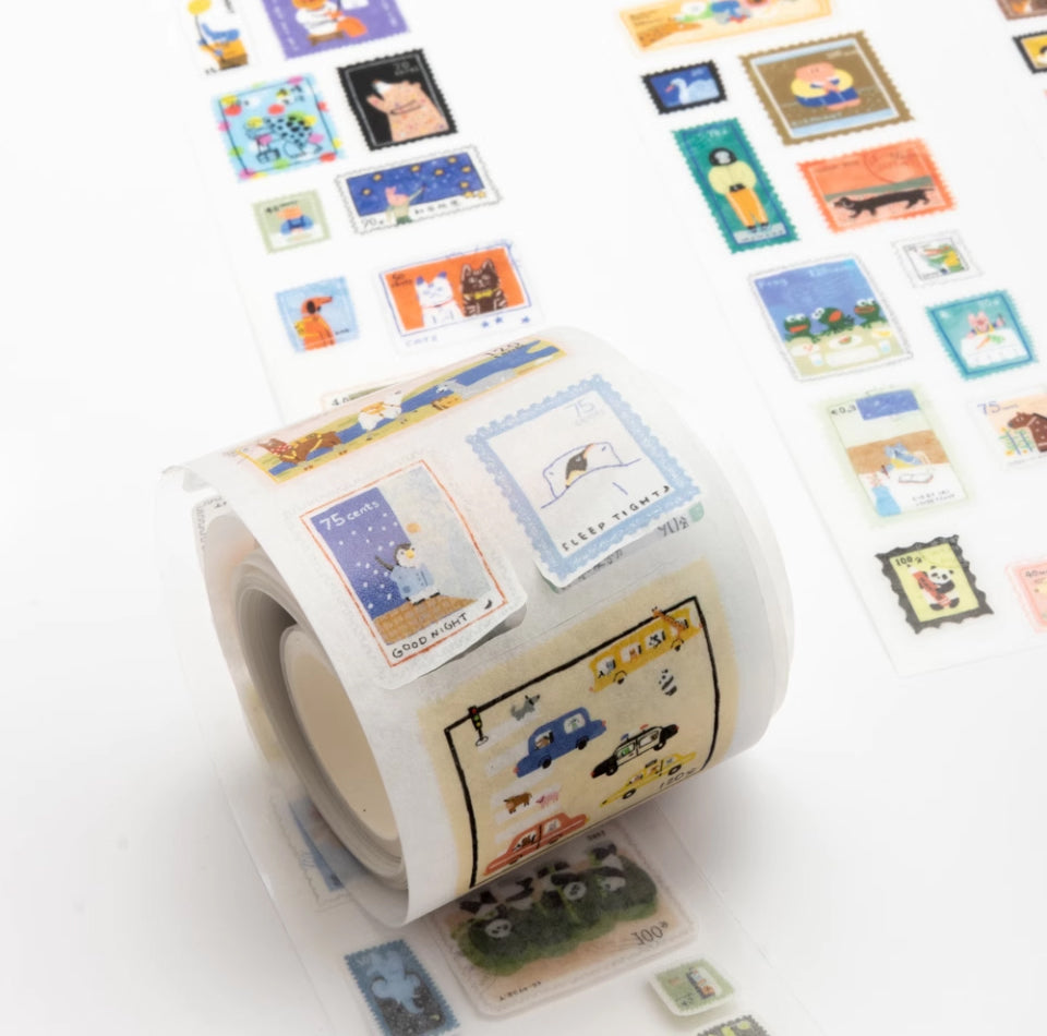 Bieguan Washi Tape: Animal Stamps
