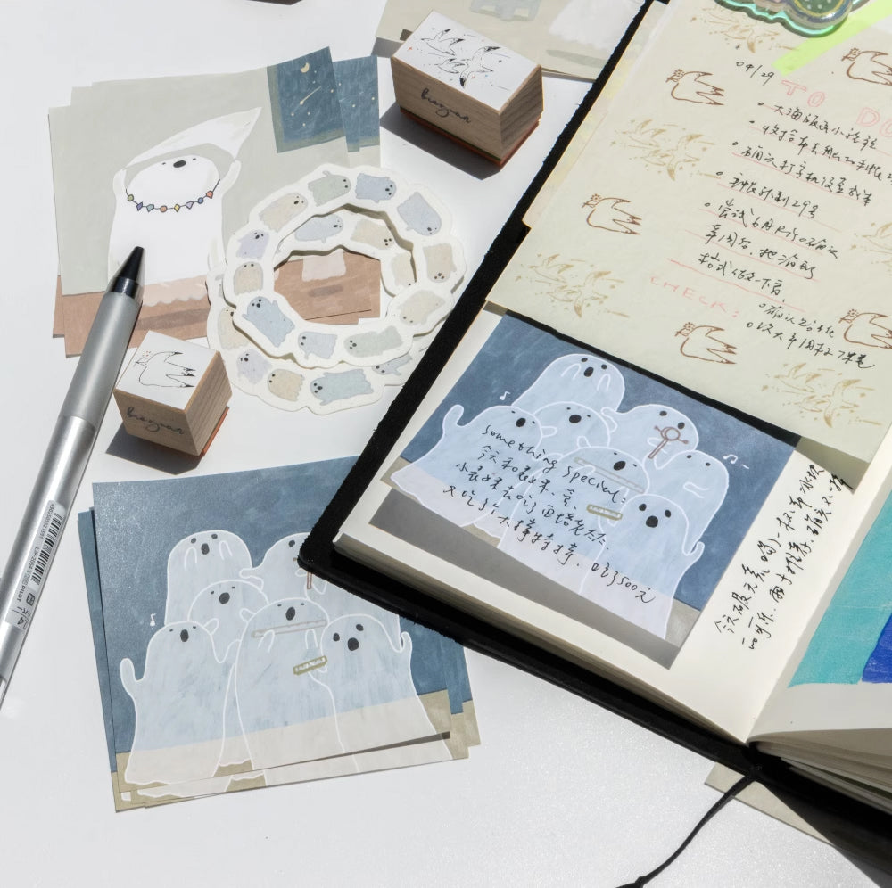 Bieguan Memo Paper: Cute Ghosts