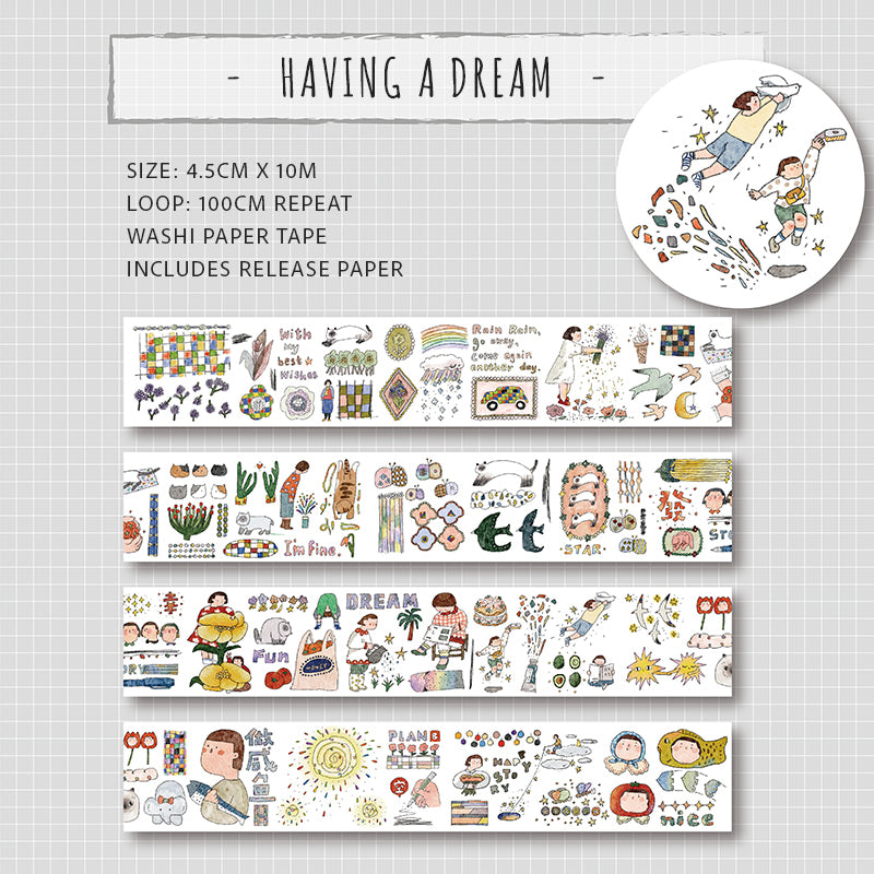 Bieguan Washi Tape: Having a Dream