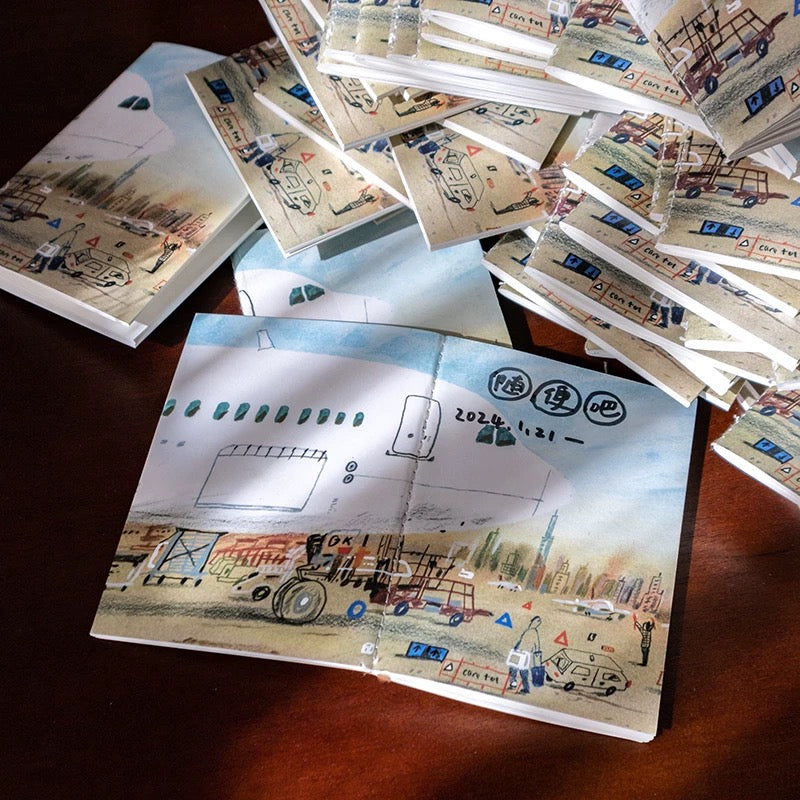 Wanle Studio Traveler's Notebook Insert: Take a Flight