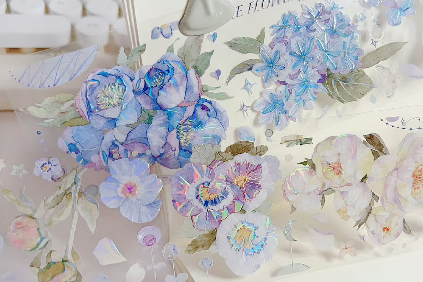 Candy Gem Masking Tape: Blue Flower Sea