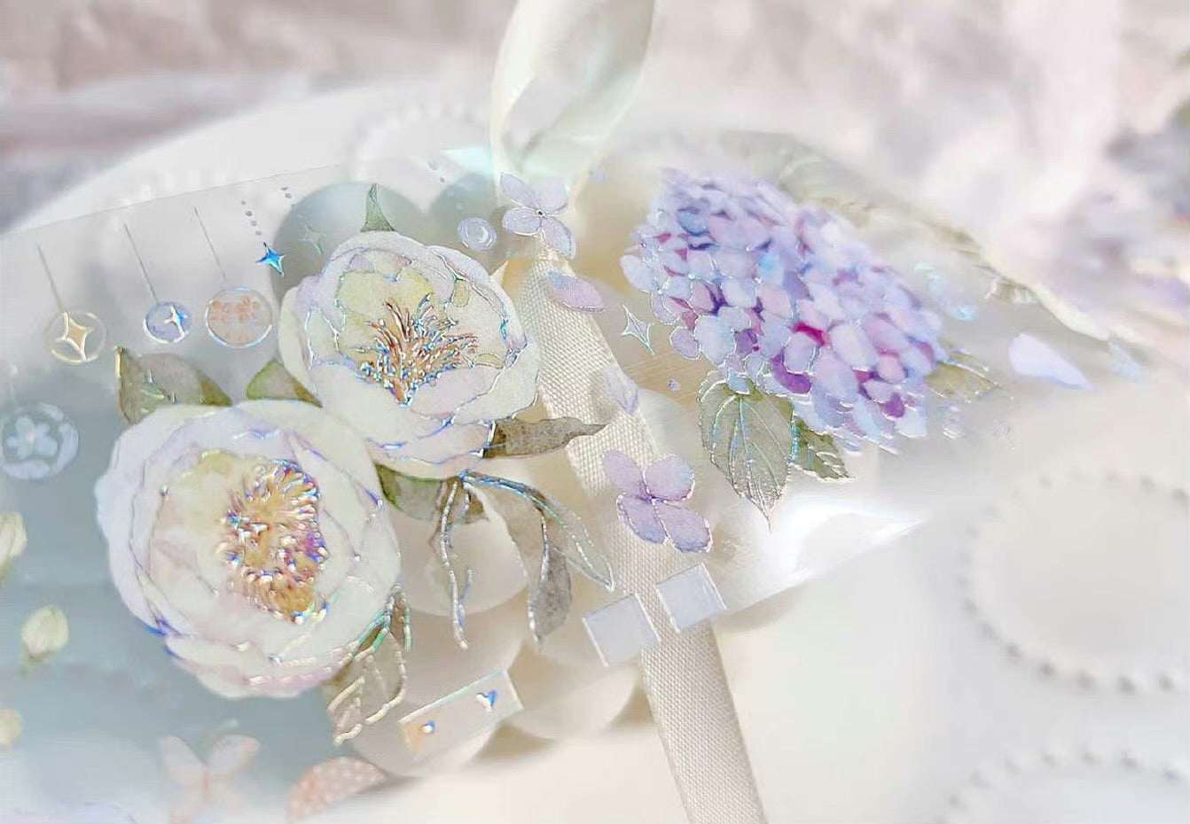 Candy Gem Masking Tape: Blue Flower Sea