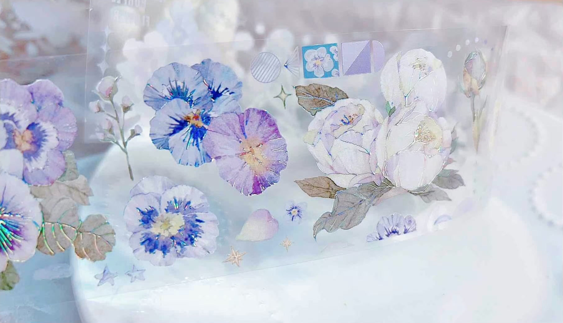 Candy Gem Masking Tape: Blue Flower Sea