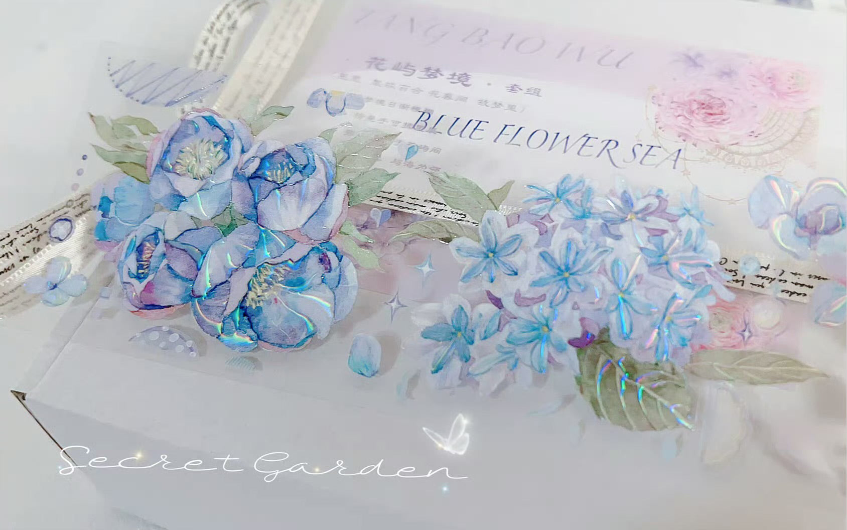 Candy Gem Masking Tape: Blue Flower Sea
