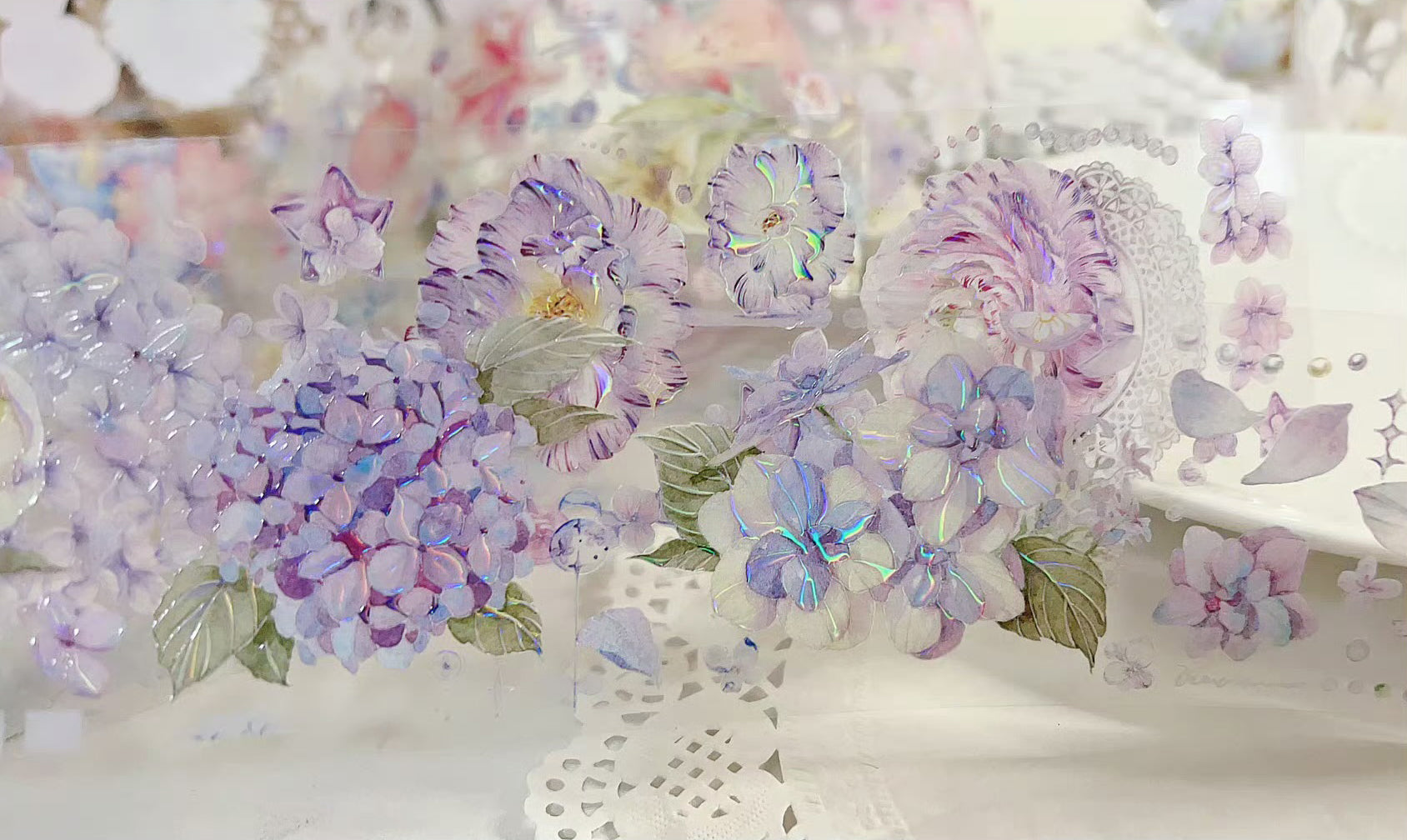 Candy Gem Masking Tape: Blue Flower Sea