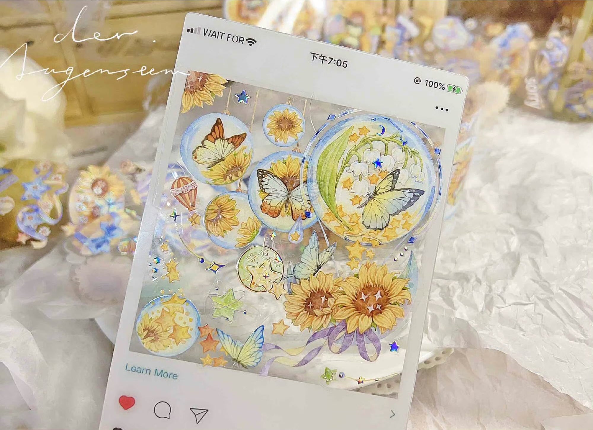 Candy Gem Masking Tape: Sunflowers at Sunrise