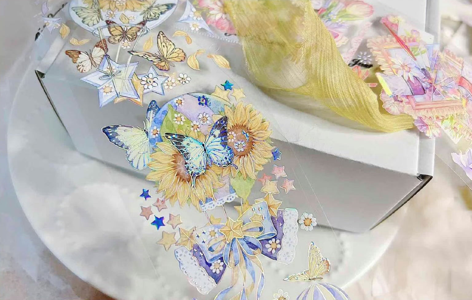 Candy Gem Masking Tape: Sunflowers at Sunrise