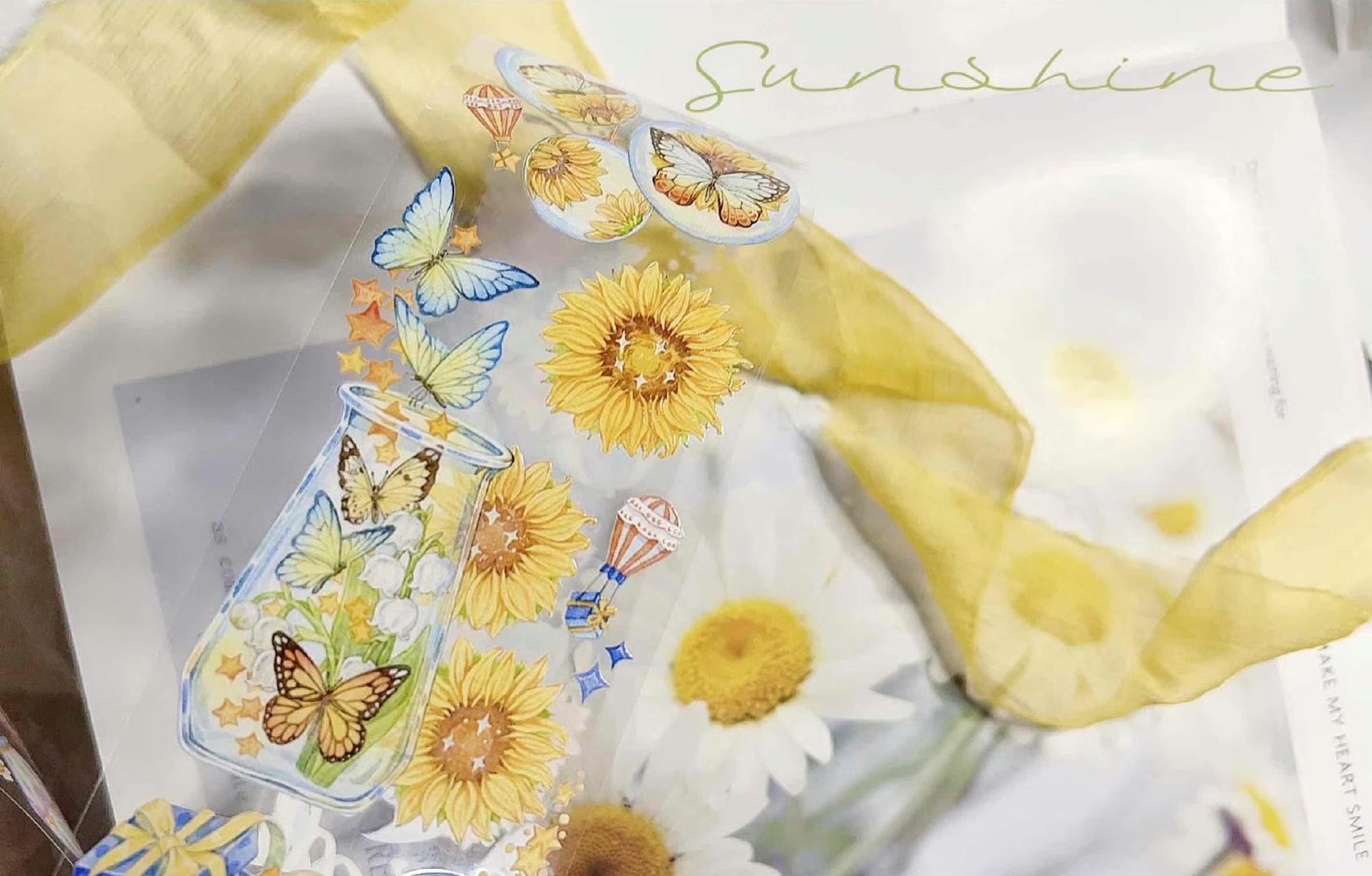 Candy Gem Masking Tape: Sunflowers at Sunrise