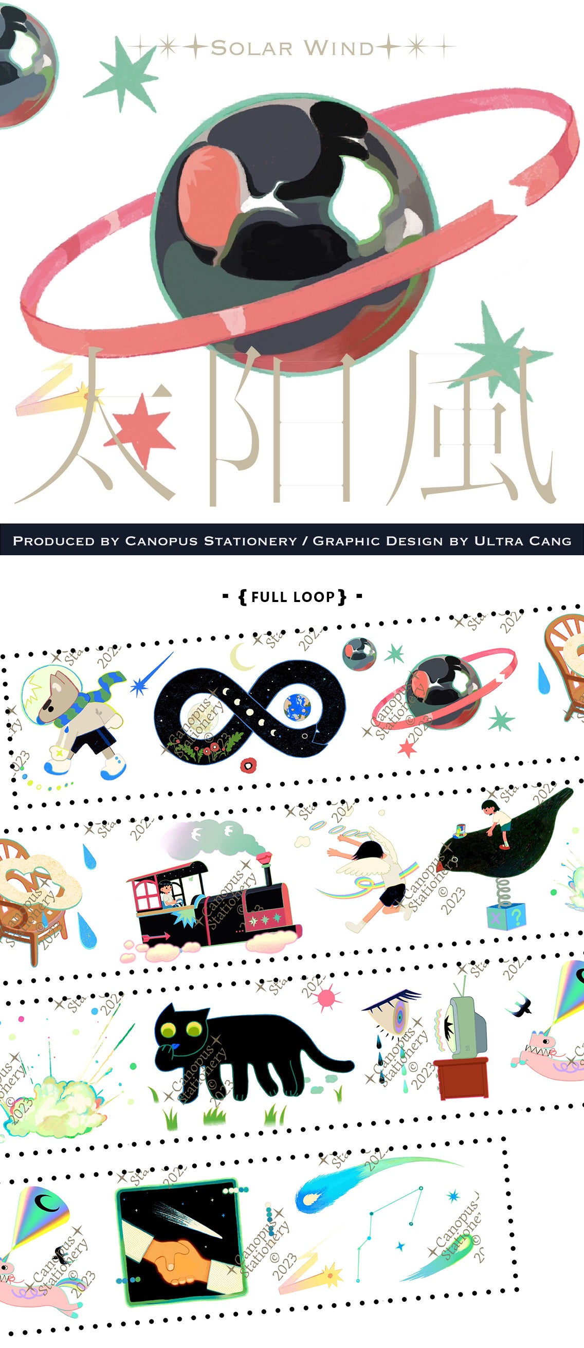 Canopus Stationery Masking Tape: Solar Wind