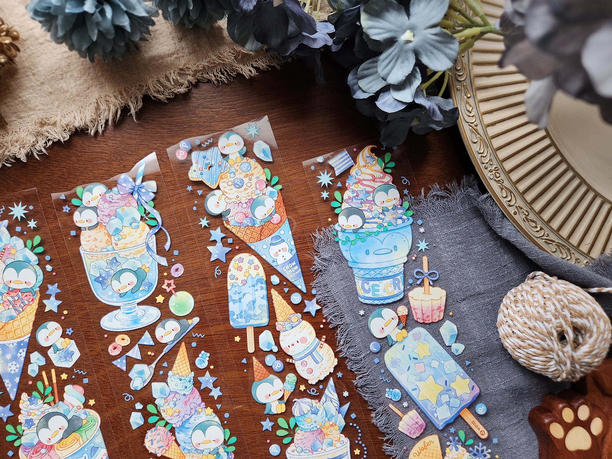 Cat Knows All Masking Tape: Sweet Penguin Planet