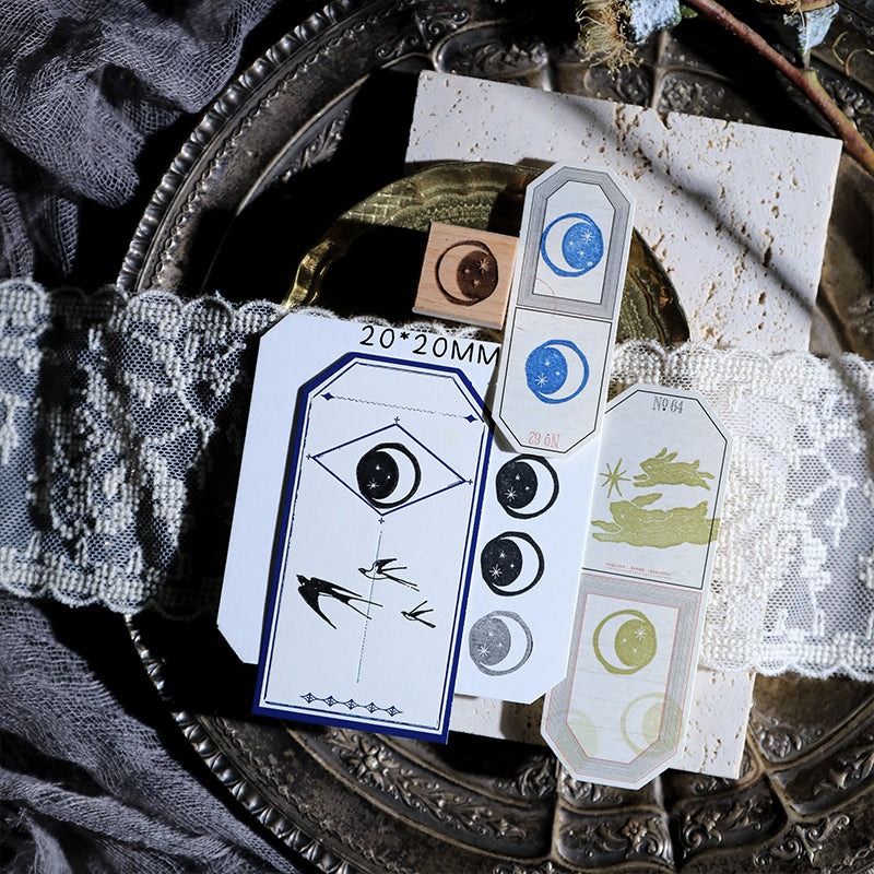 Cheeserabbit Studio: Whimsical Night Wooden Stamps