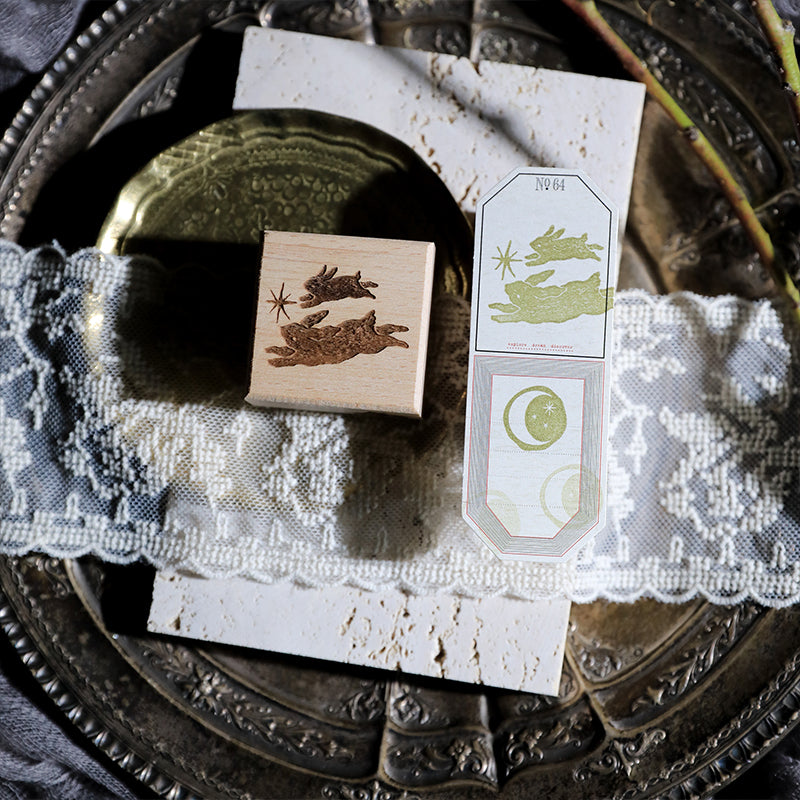 Cheeserabbit Studio: Whimsical Night Wooden Stamps