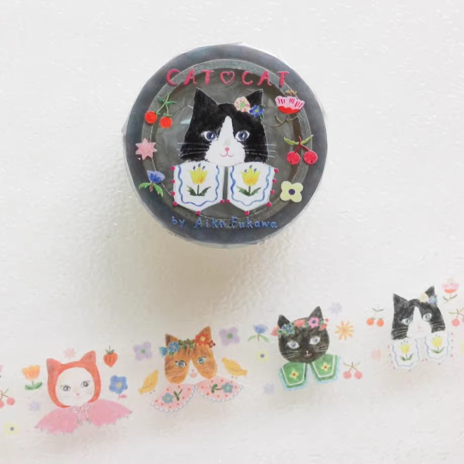 Aiko Fukawa x Cozyca PET Tape: Happy Garden and Cat Cat