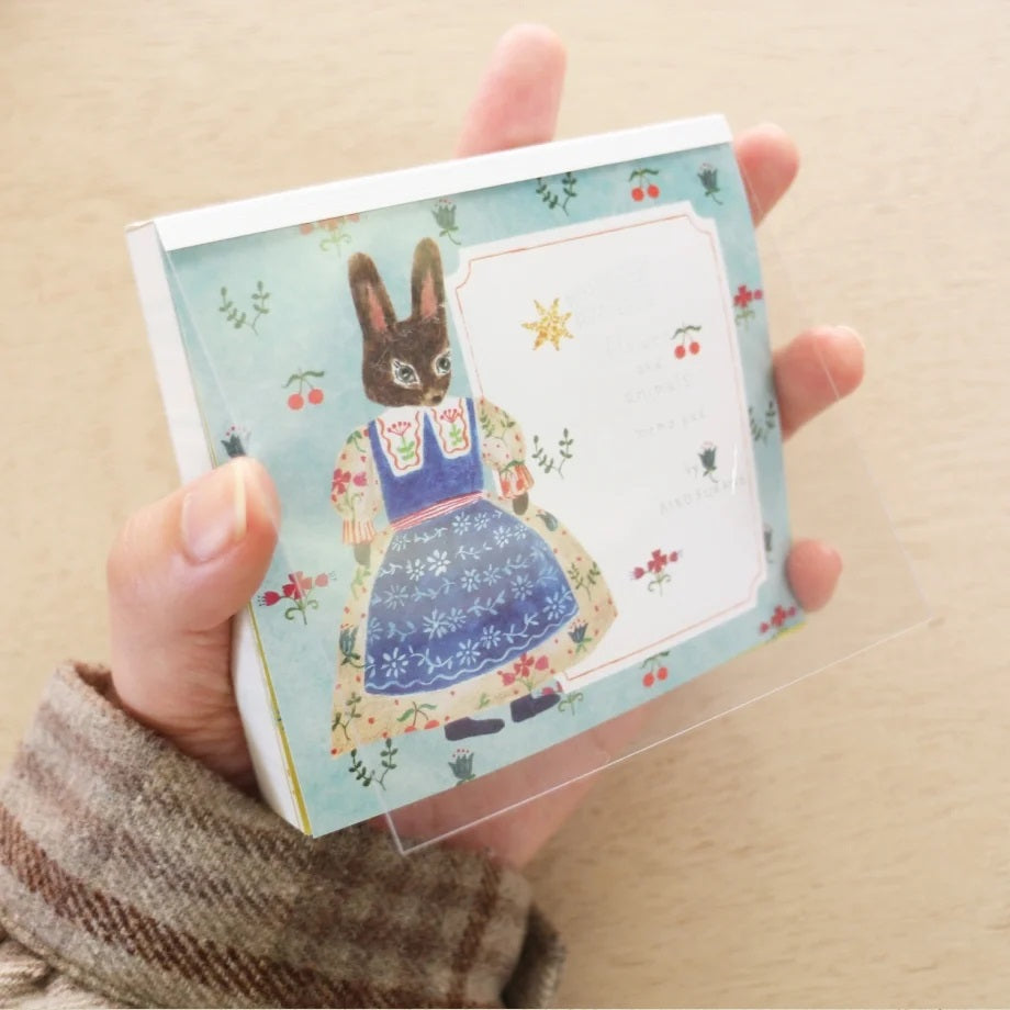 Cozyca Memo Block: Flower and Animals