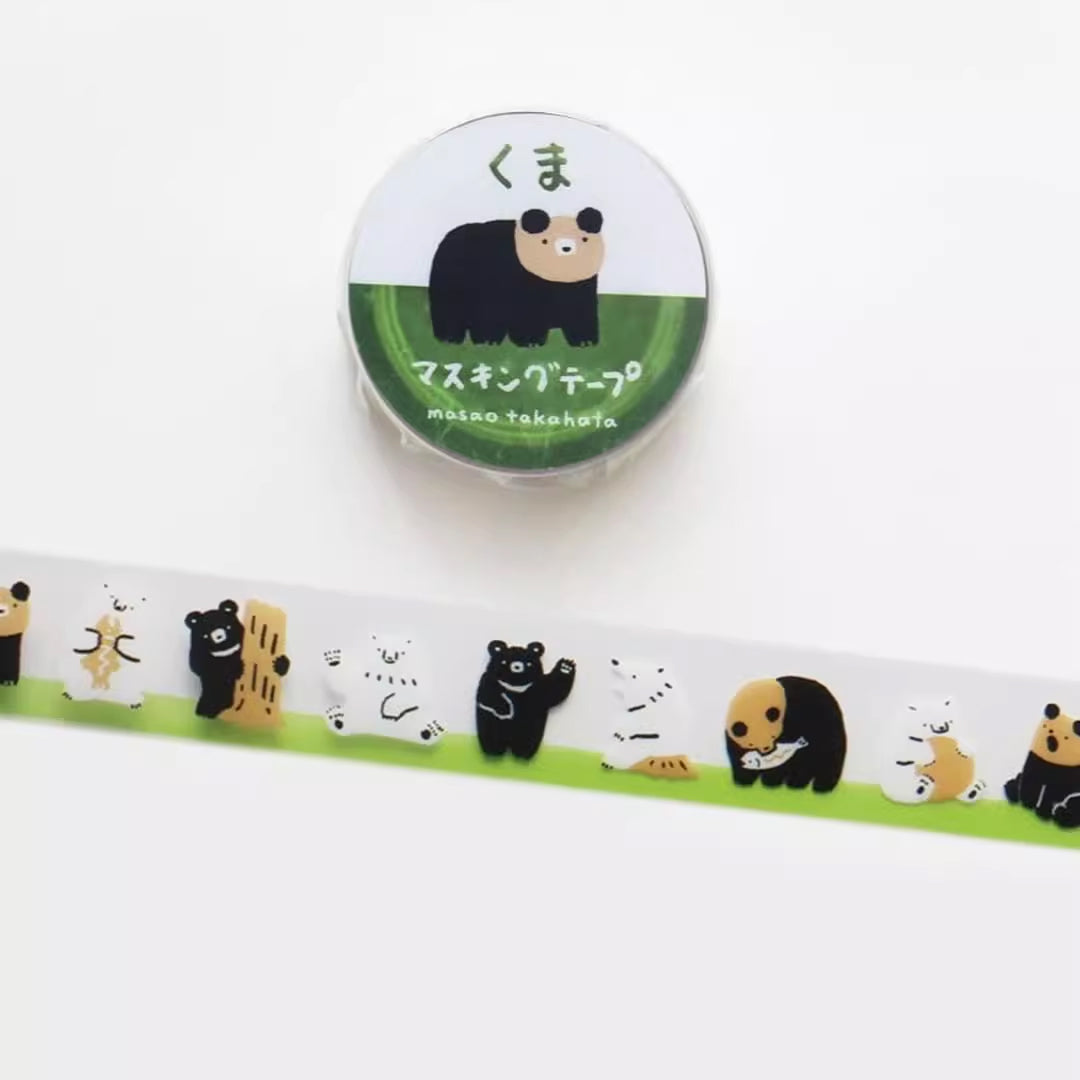 Masao Takahata x Cozyca PET Tape: Kuma and Maneki Neko