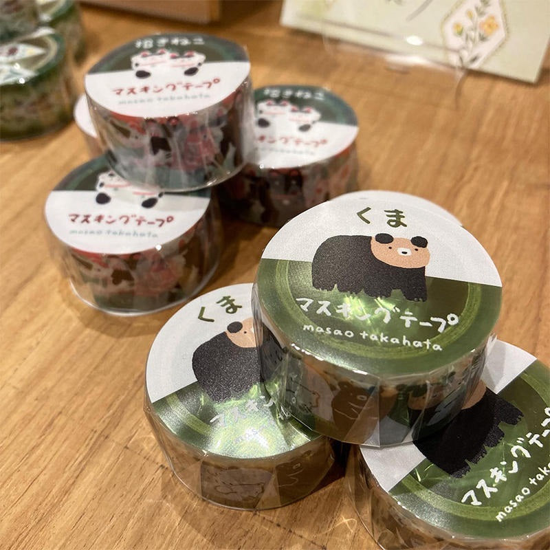 Masao Takahata x Cozyca PET Tape: Kuma and Maneki Neko