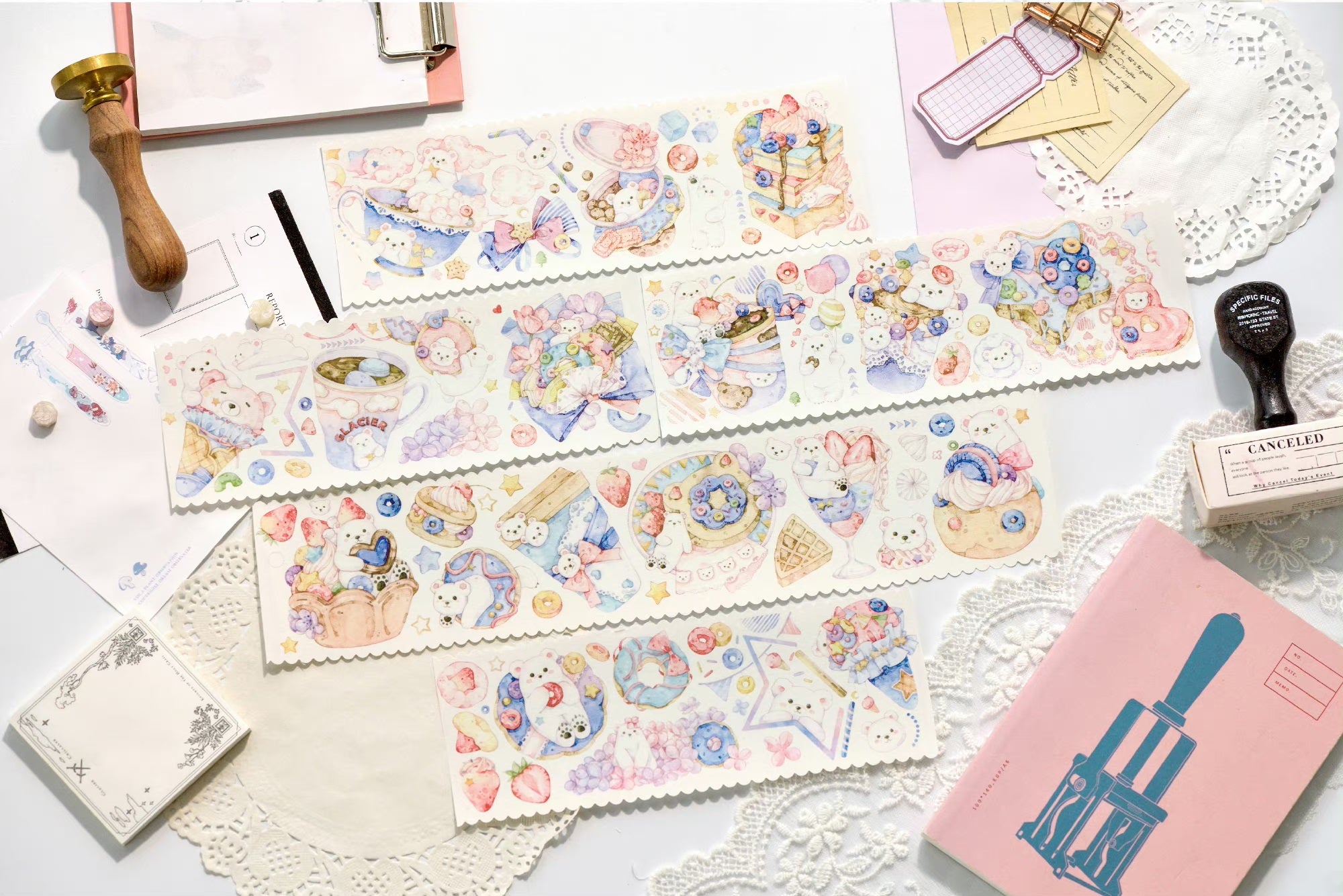 Glacier Museum Masking Tape: Glacial Sundae Bear