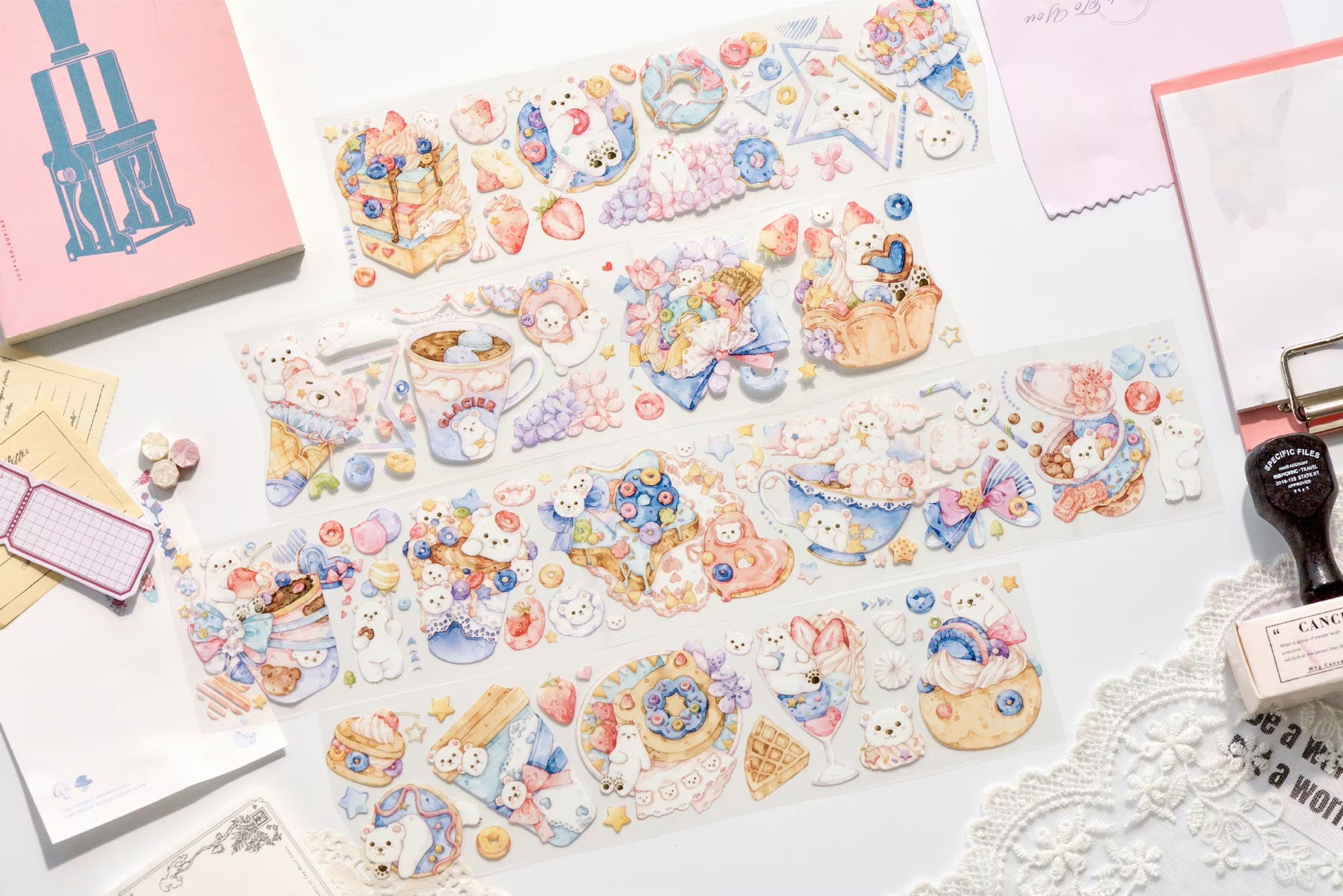 Glacier Museum Masking Tape: Glacial Sundae Bear