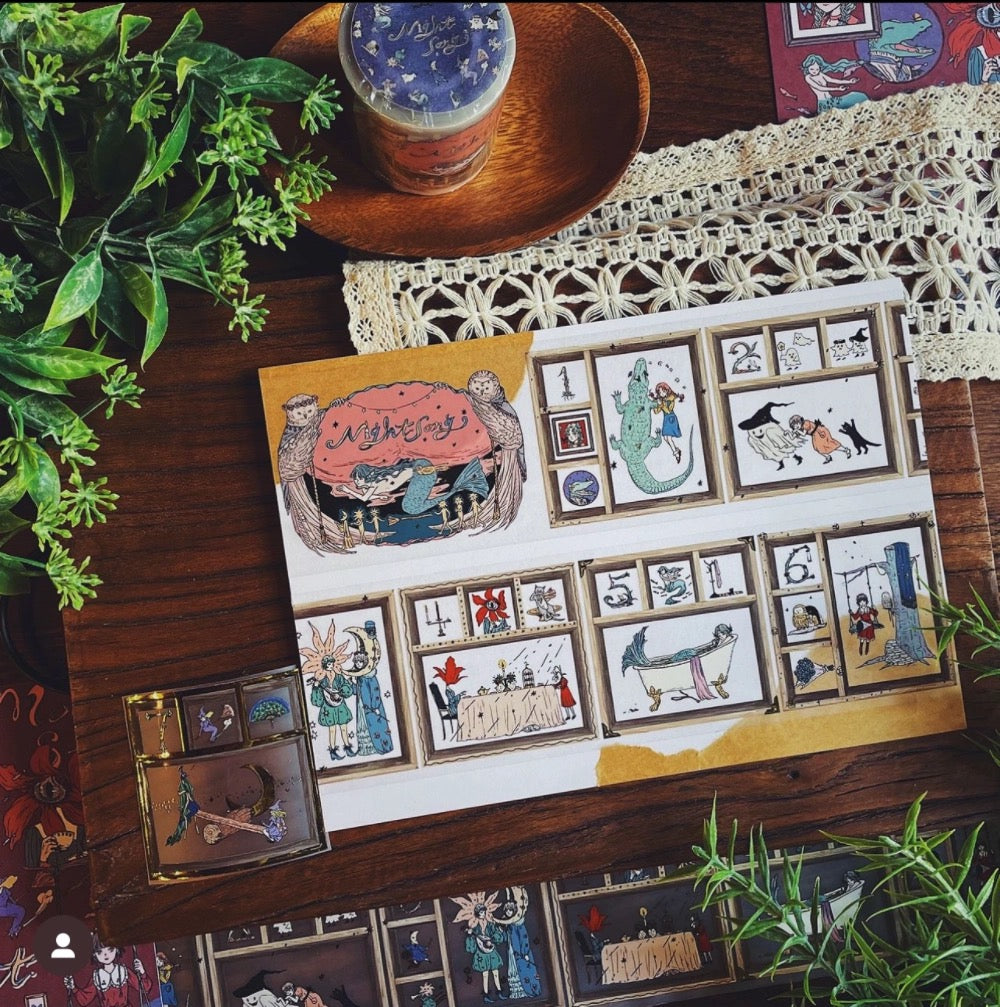 Hachiku Masking Tape: Night Song