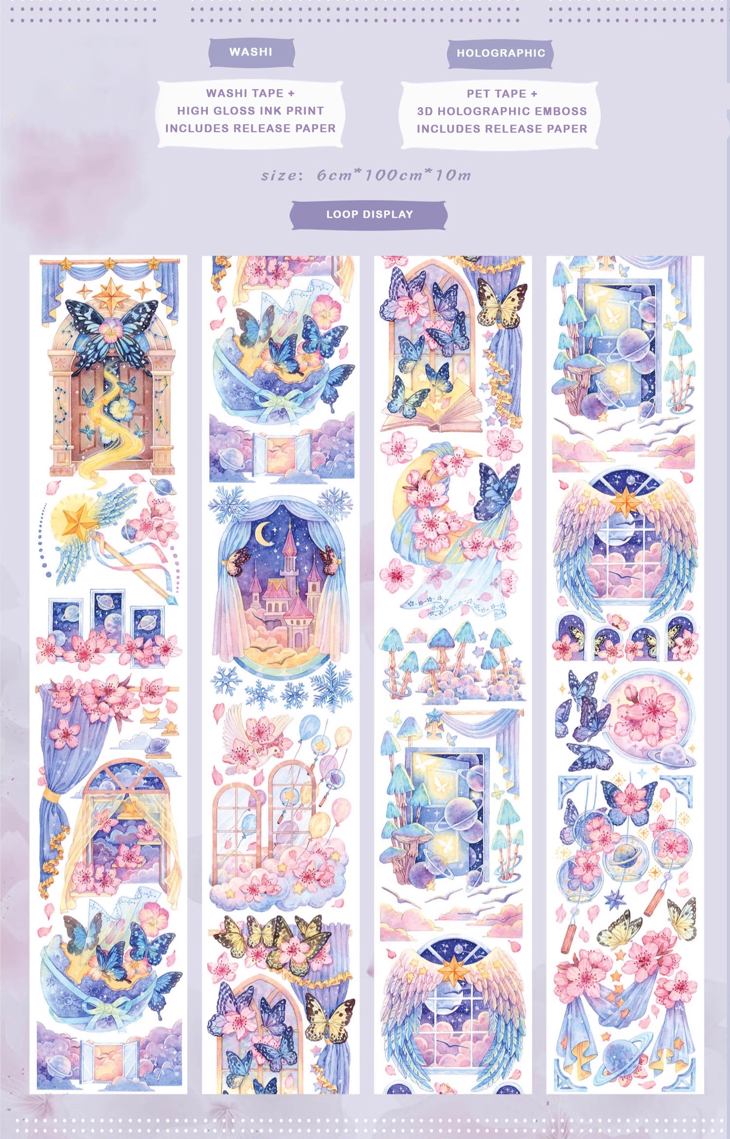 Hakiso Studio Masking Tape: Dancing Butterflies