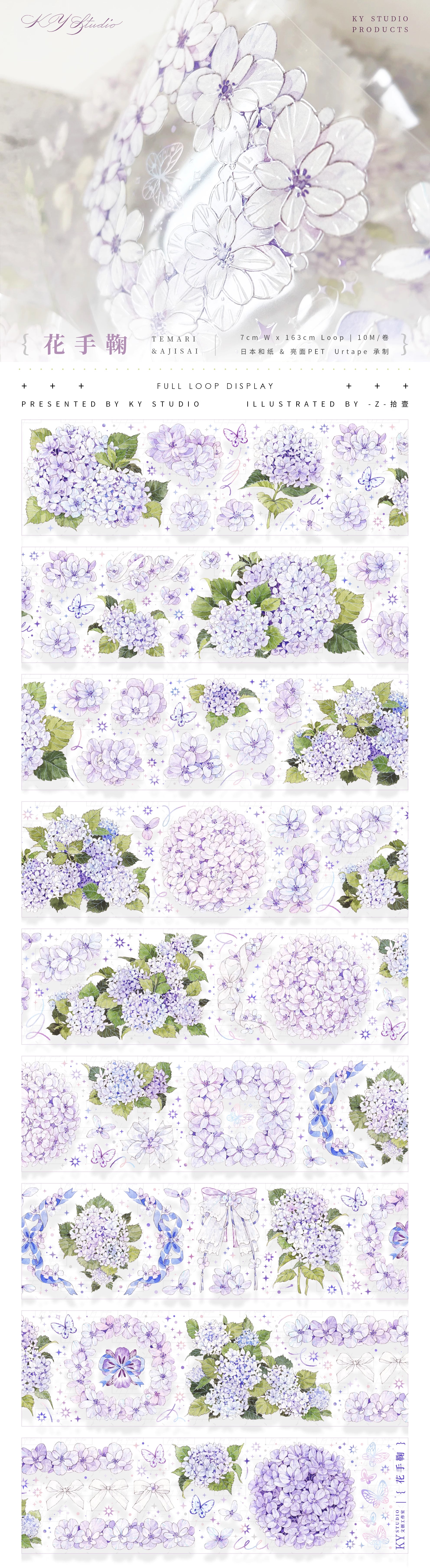 KY Studio Masking Tape: Temari and Ajisai