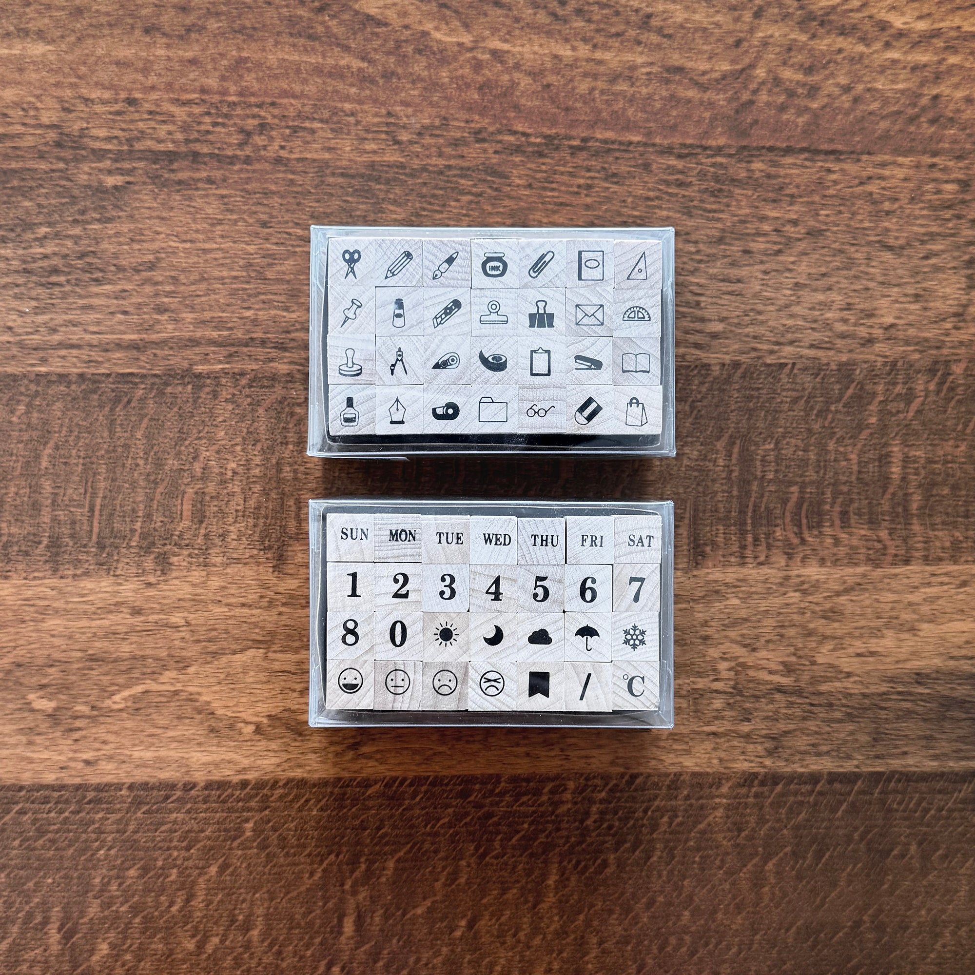 Petit Moji Stamps: Calendar and Stationery