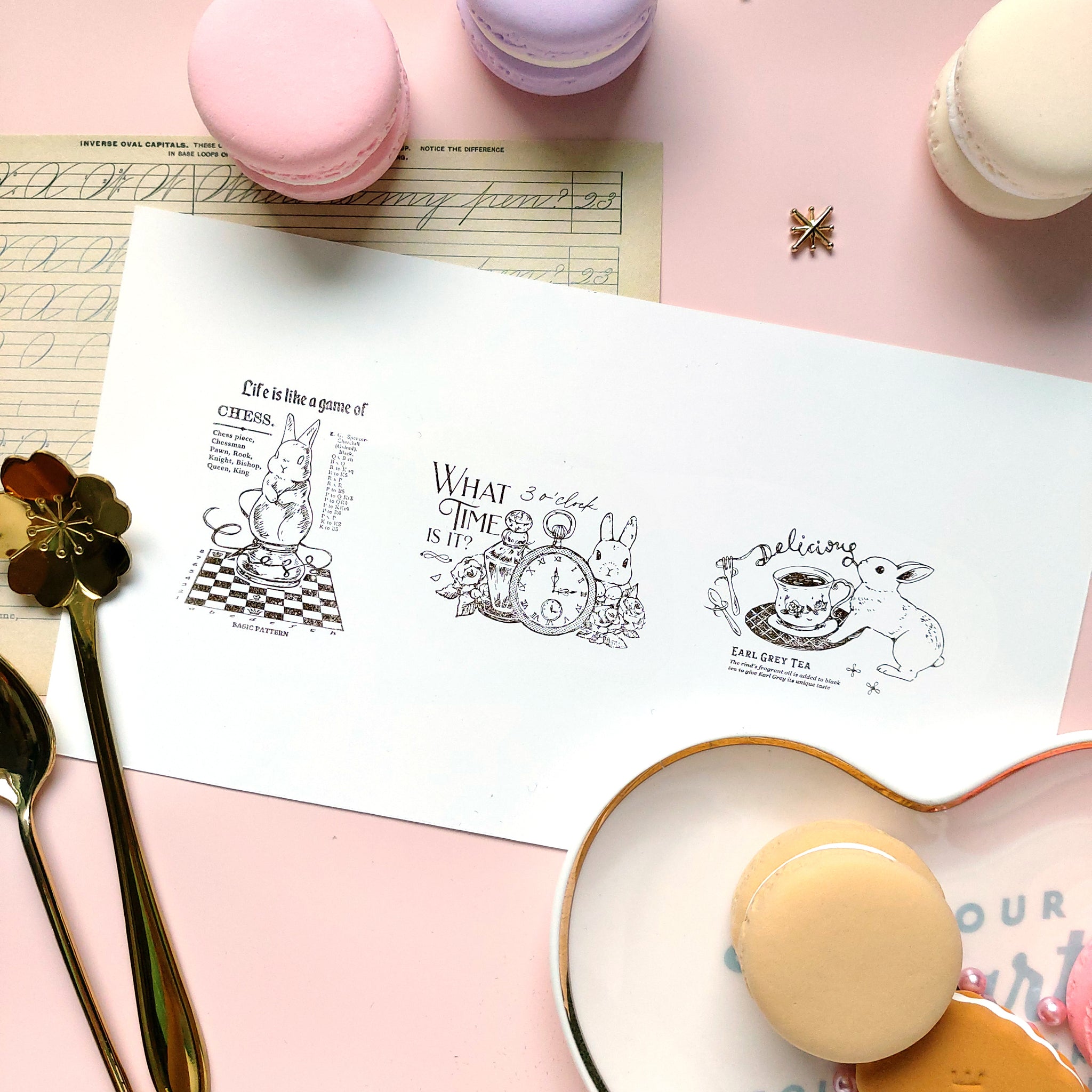 Kumayankee Stamp: Bunny in Wonderland