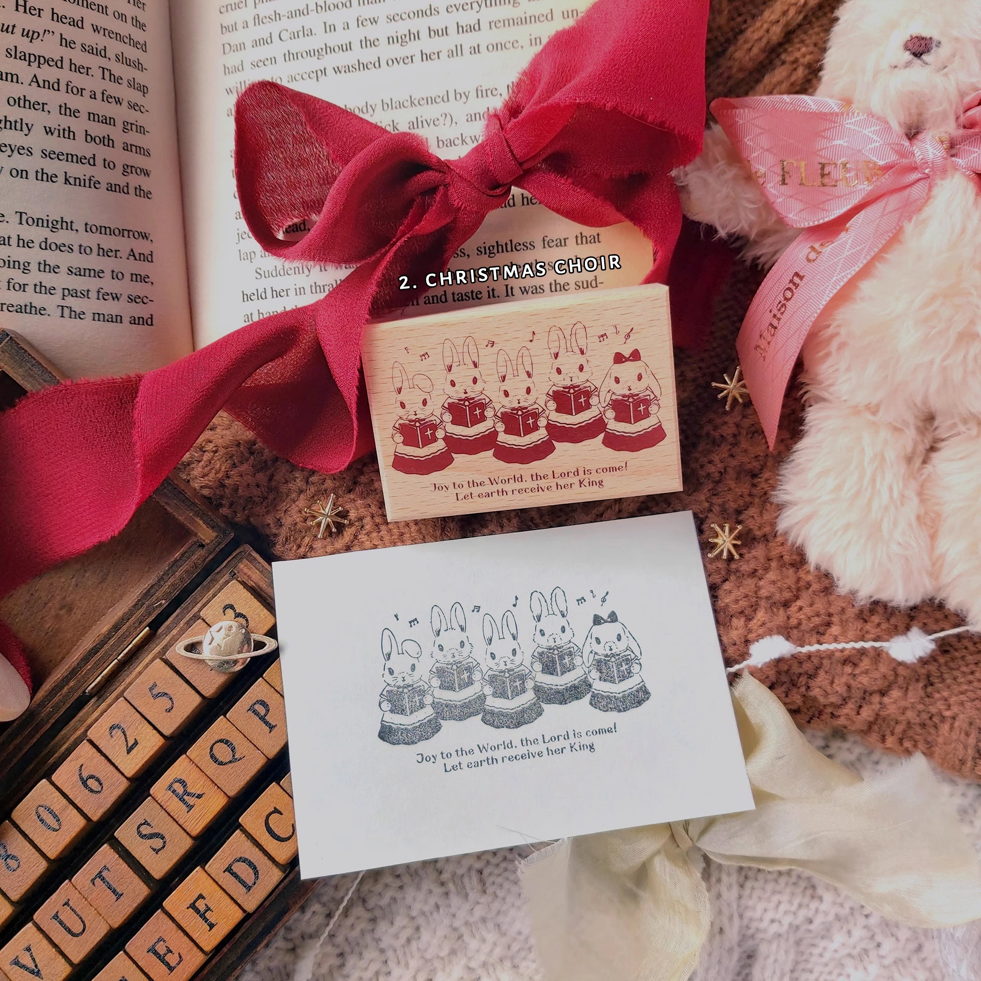 Kumayankee Stamp: Bunny Christmas