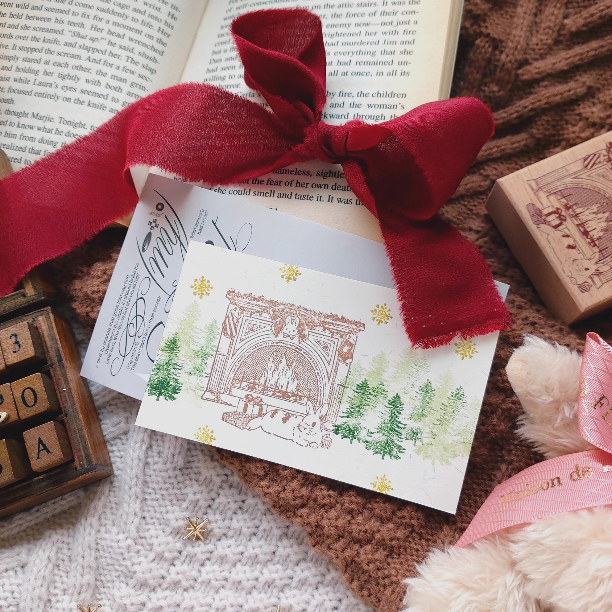 Kumayankee Stamp: Bunny Christmas