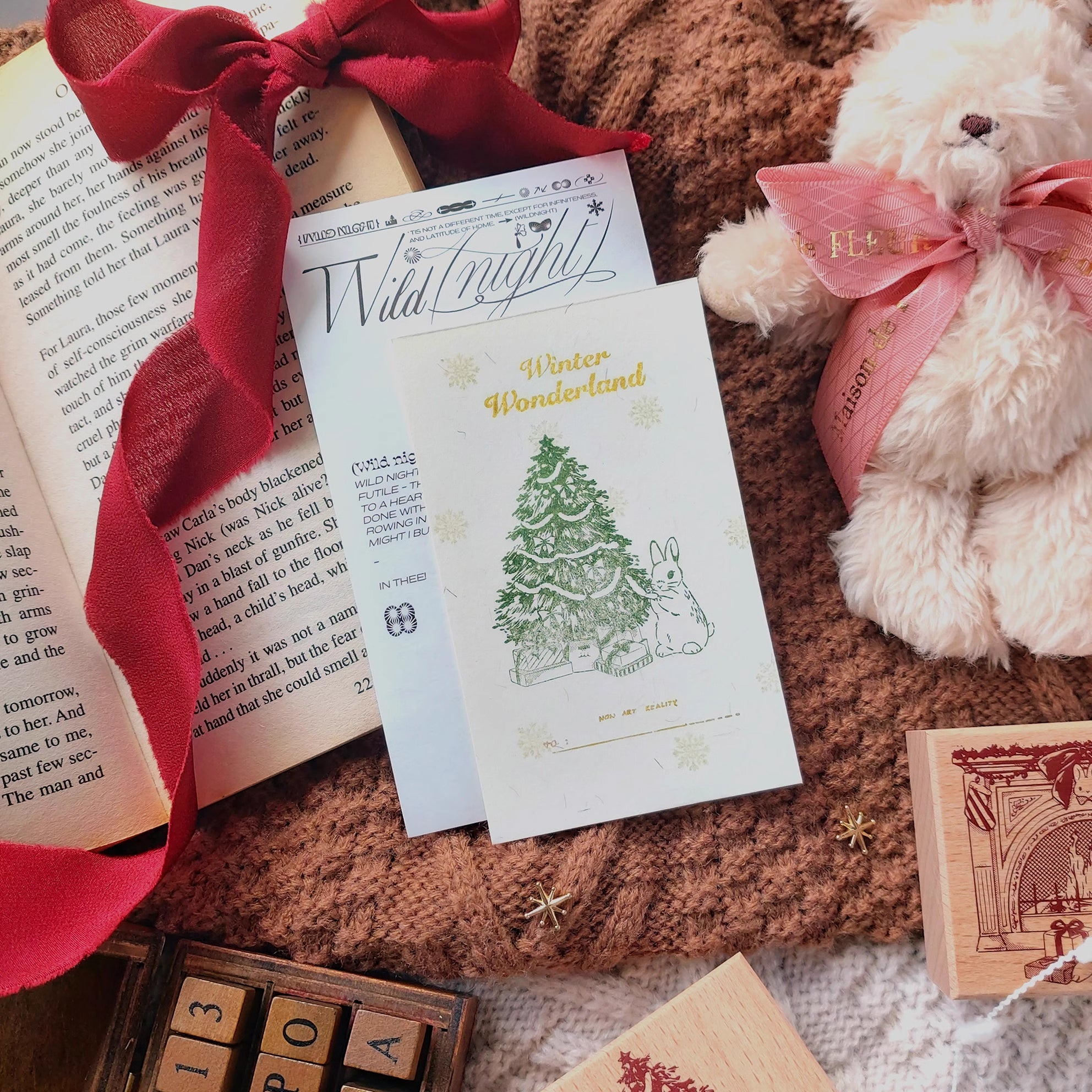 Kumayankee Stamp: Bunny Christmas