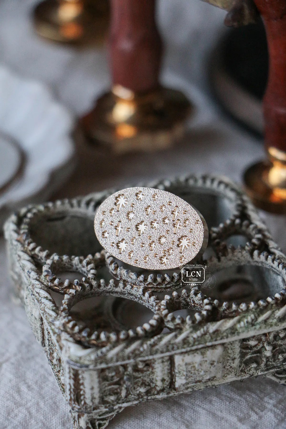 LCN Design Studio: Oval Star Wax Seal Stamp