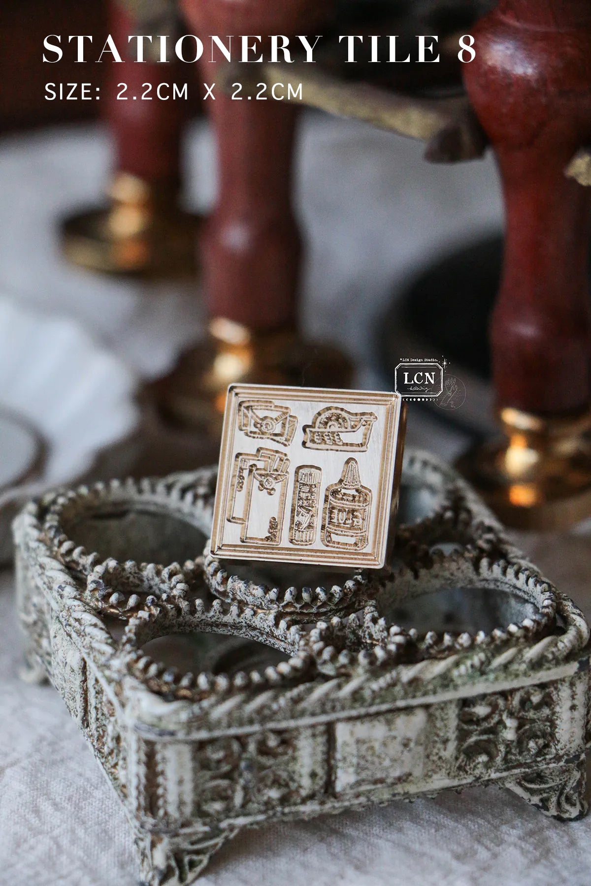 LCN Design Studio:Stationery Tile 5 - 8 Wax Seal Stamps