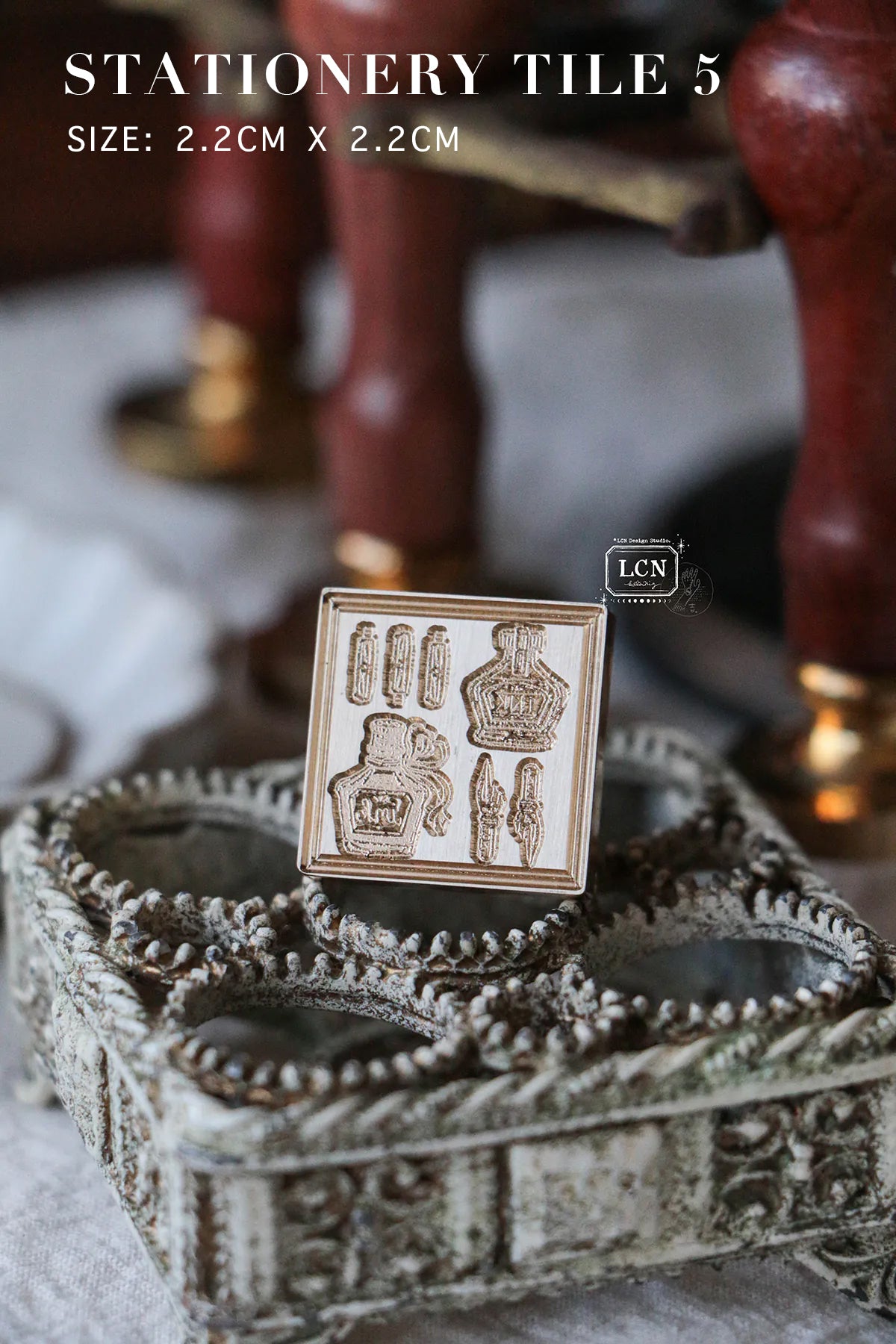 LCN Design Studio:Stationery Tile 5 - 8 Wax Seal Stamps